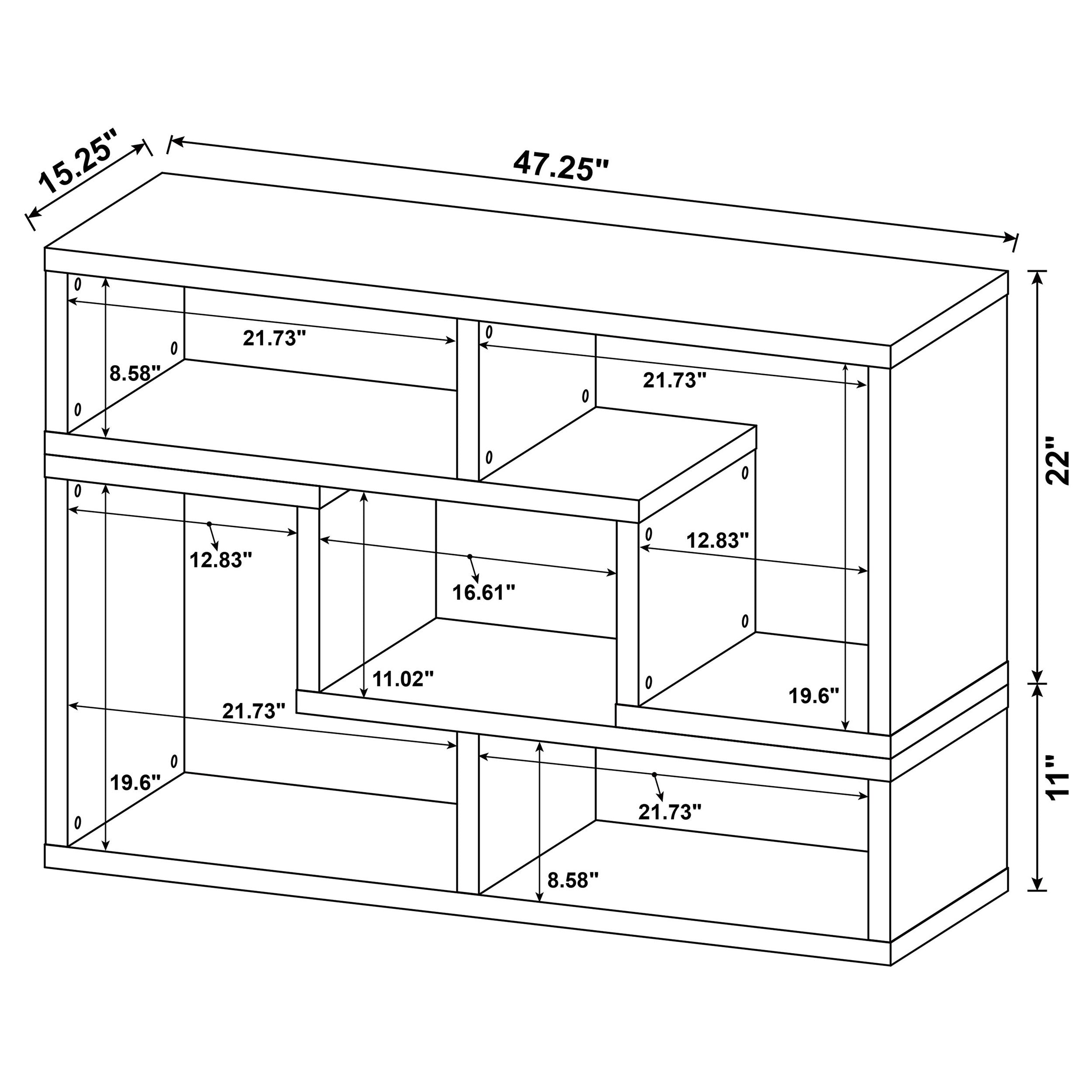 Velma Bookshelf Console - Romeo & Juliet Furniture (Warren,MI)