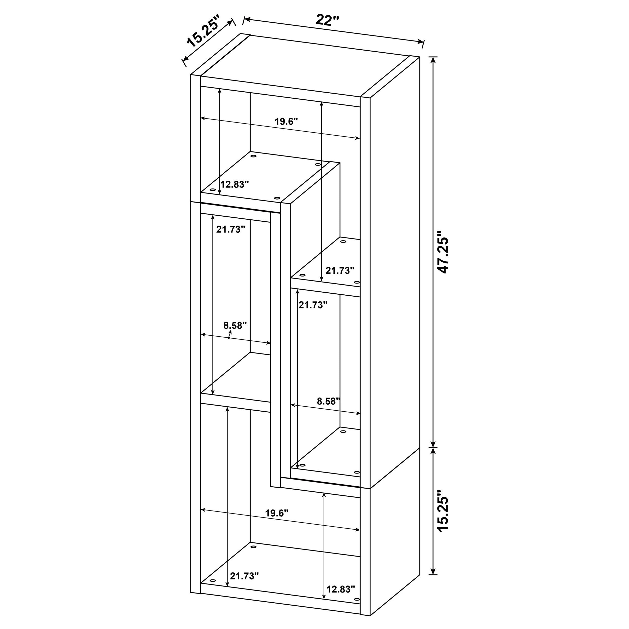 Velma Bookshelf Console - Romeo & Juliet Furniture (Warren,MI)