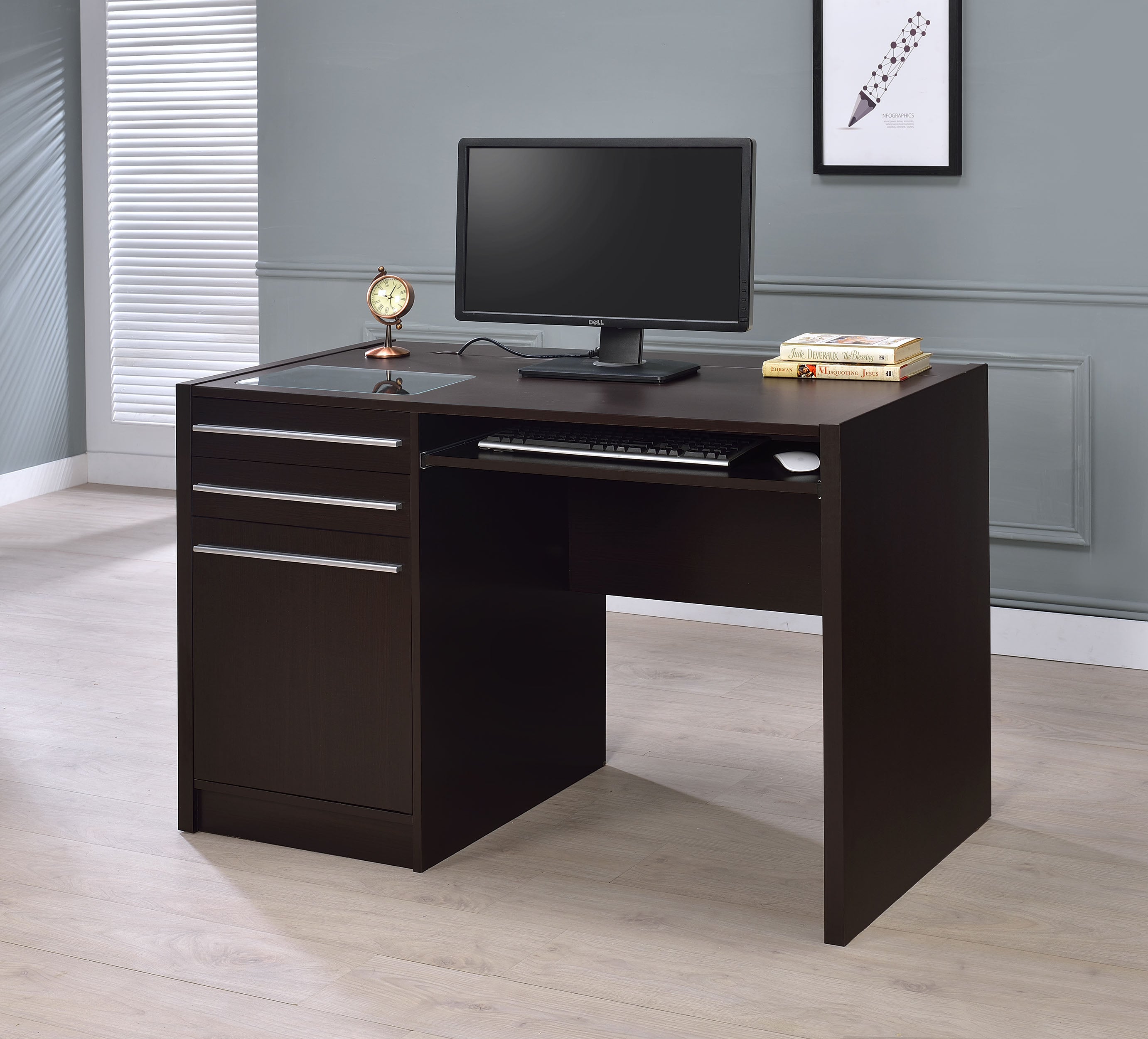 Halston Computer Desk - Romeo & Juliet Furniture (Warren,MI)