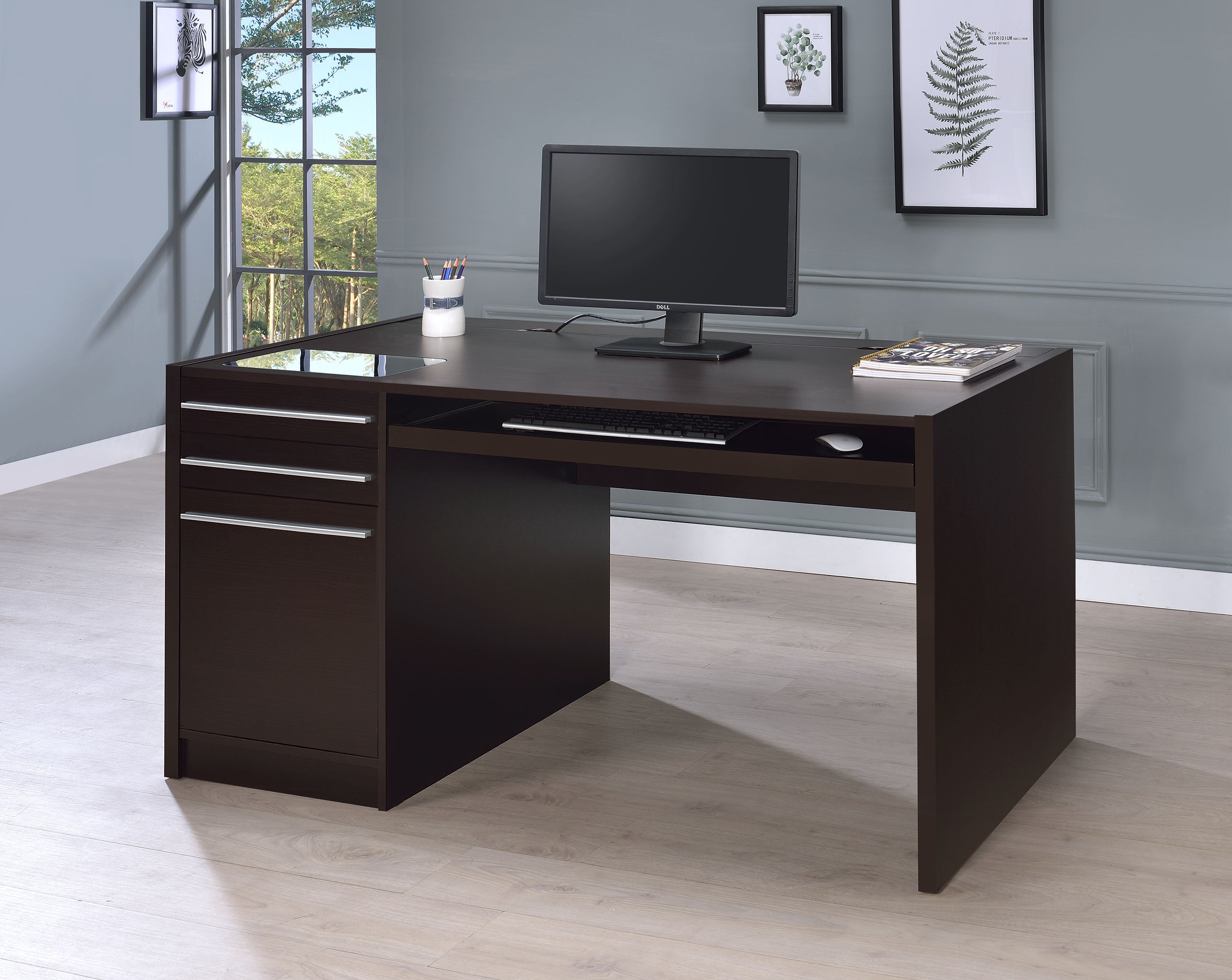Halston Computer Desk - Romeo & Juliet Furniture (Warren,MI)