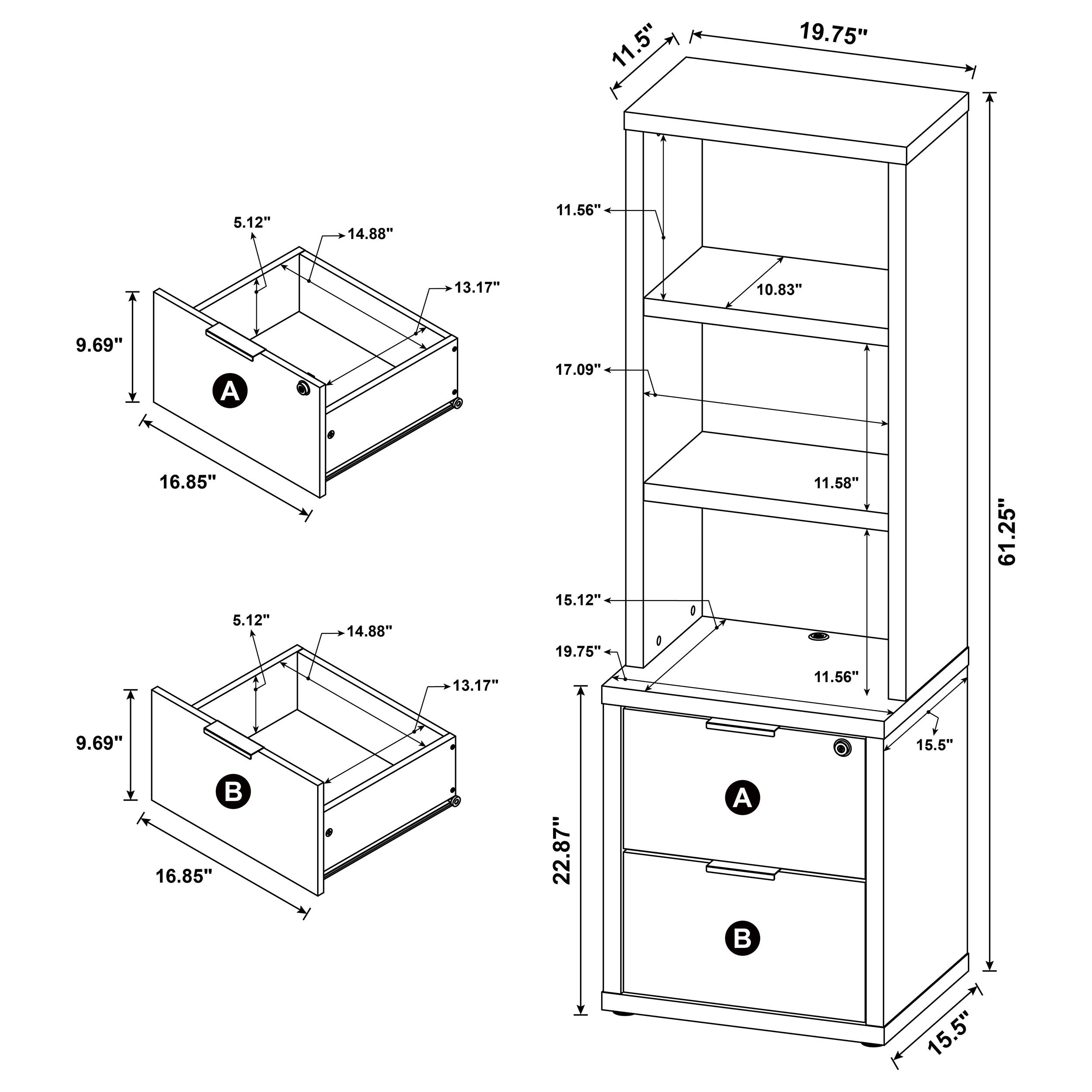 Westpark Bookcase - Romeo & Juliet Furniture (Warren,MI)