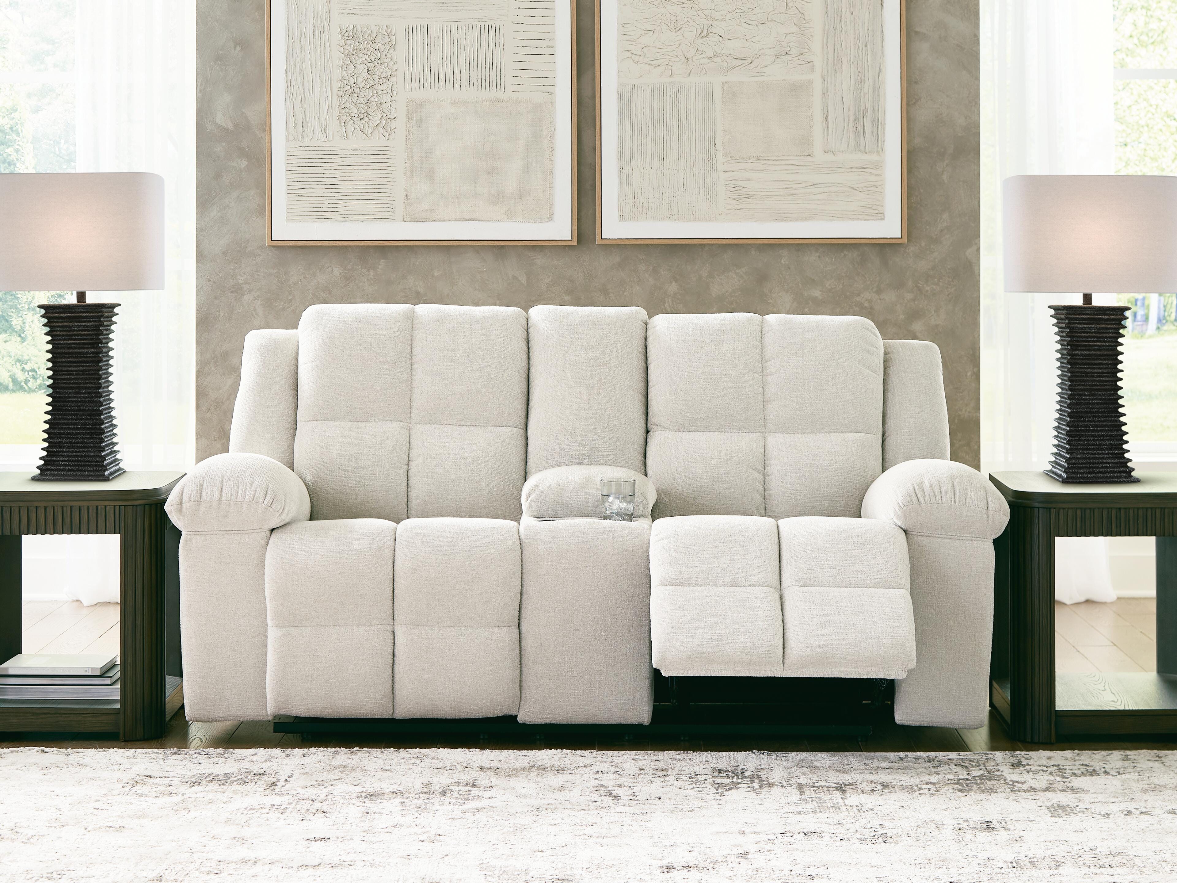 Orlen Reclining Loveseat with Console - Romeo & Juliet Furniture (Warren,MI)