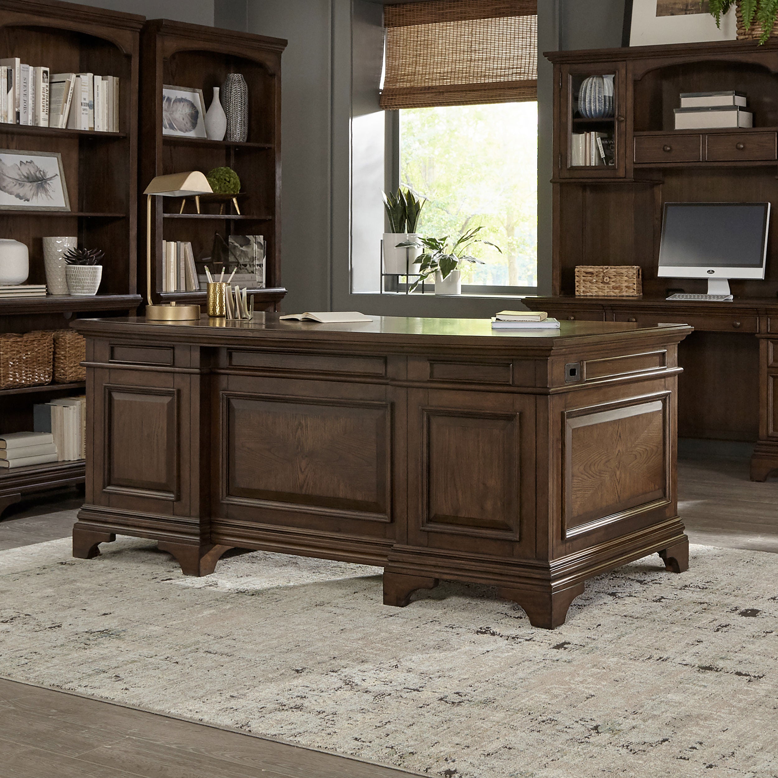 Hartshill Executive Desk - Romeo & Juliet Furniture (Warren,MI)