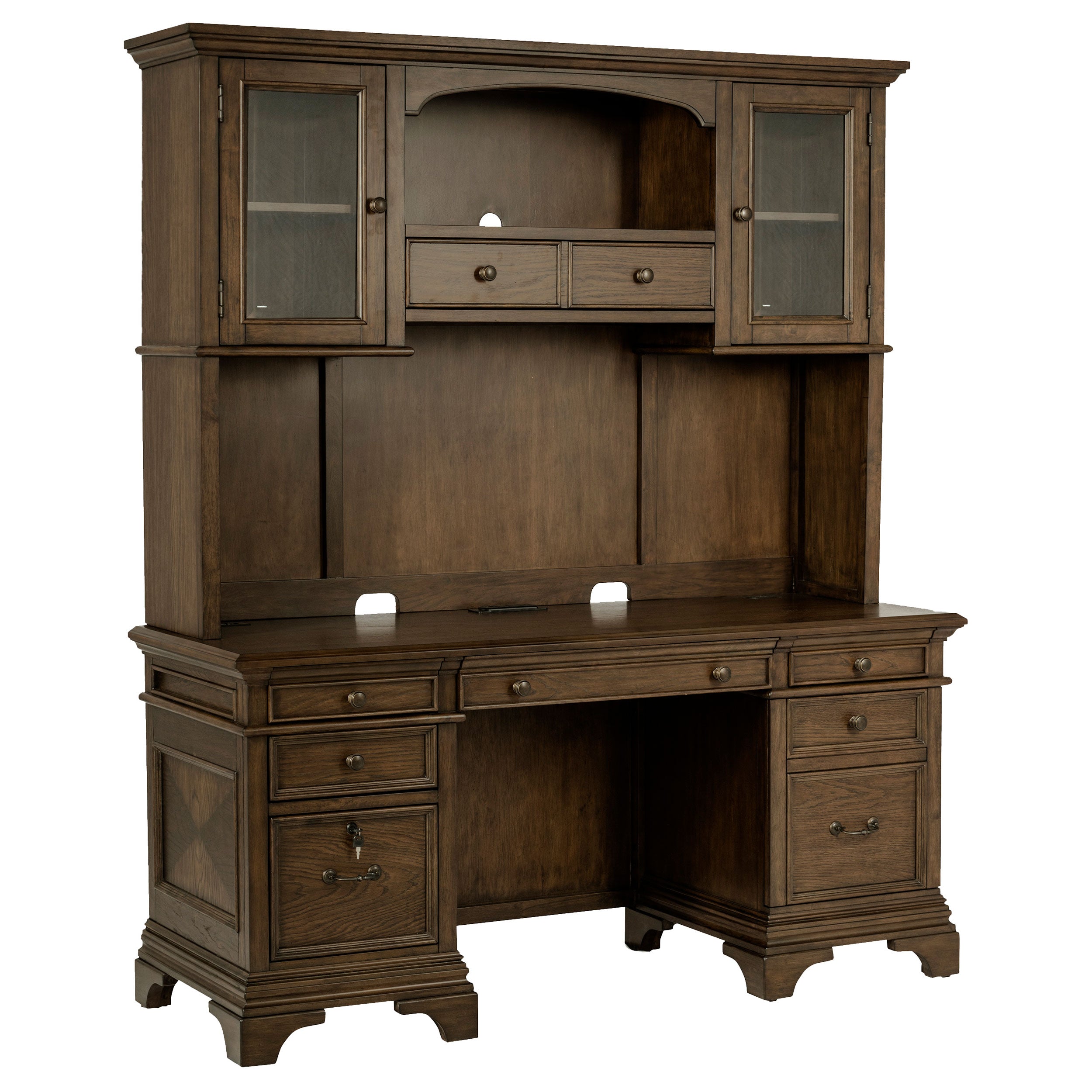 Hartshill Credenza Desk with Hutch - Romeo & Juliet Furniture (Warren,MI)