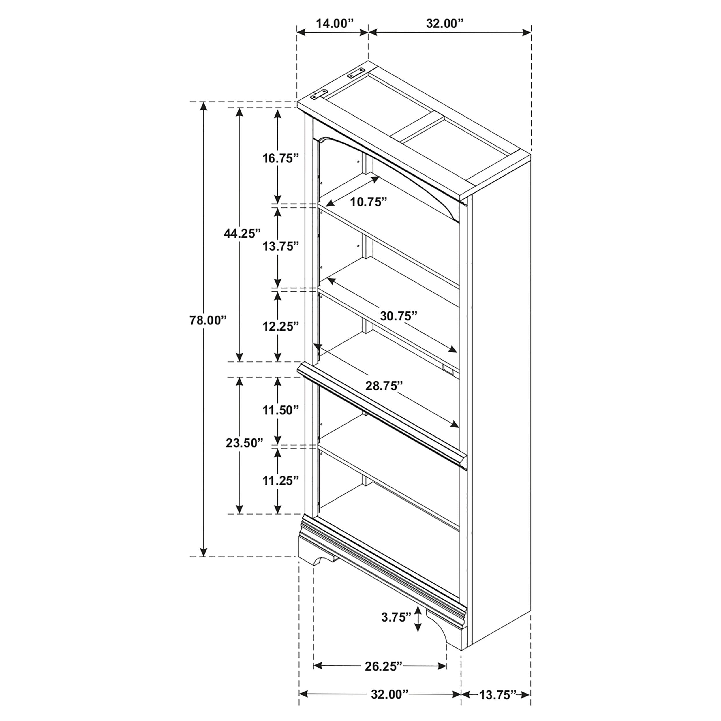 Hartshill Bookcase - Romeo & Juliet Furniture (Warren,MI)