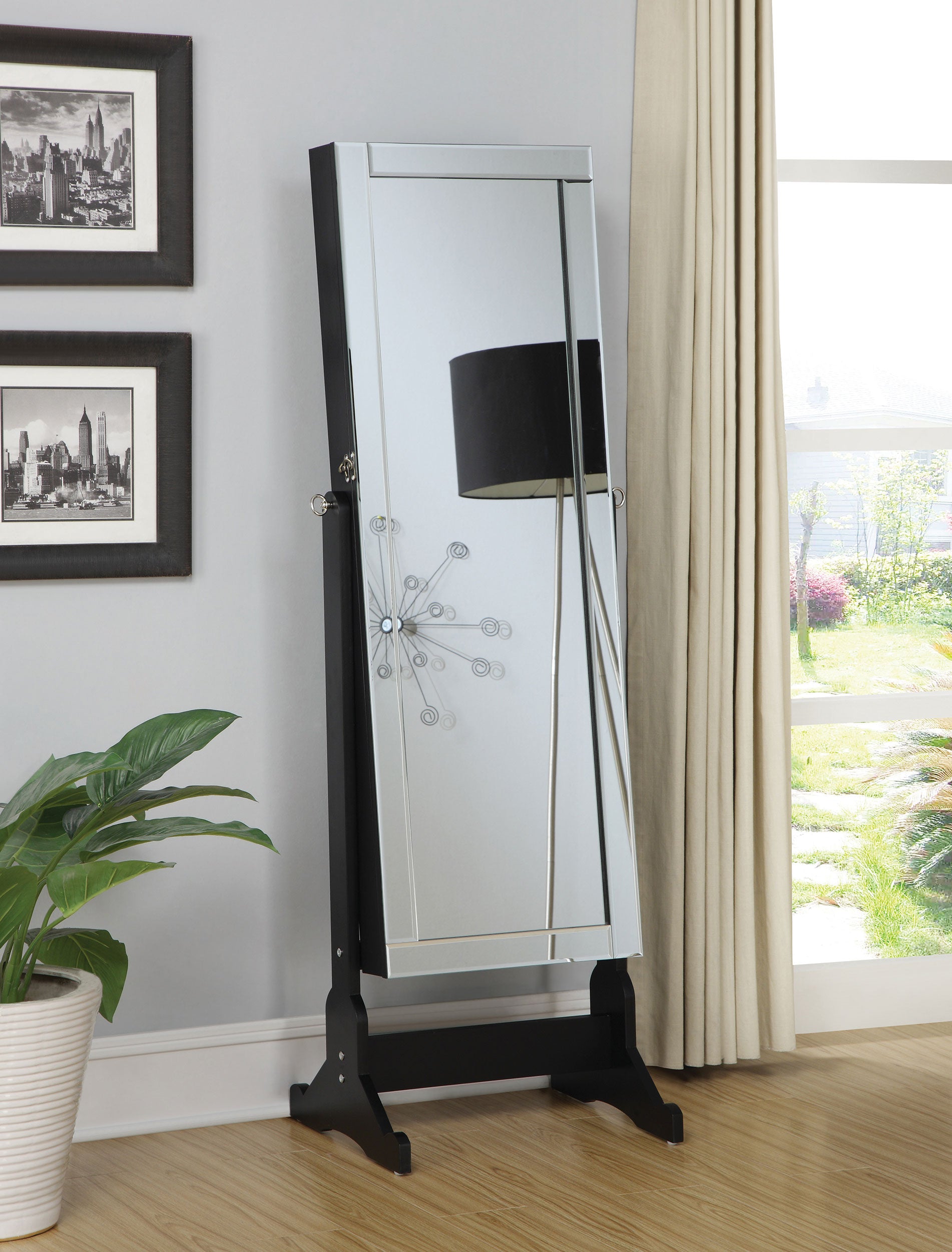 Cortez Jewelry Cheval Mirror - Romeo & Juliet Furniture (Warren,MI)