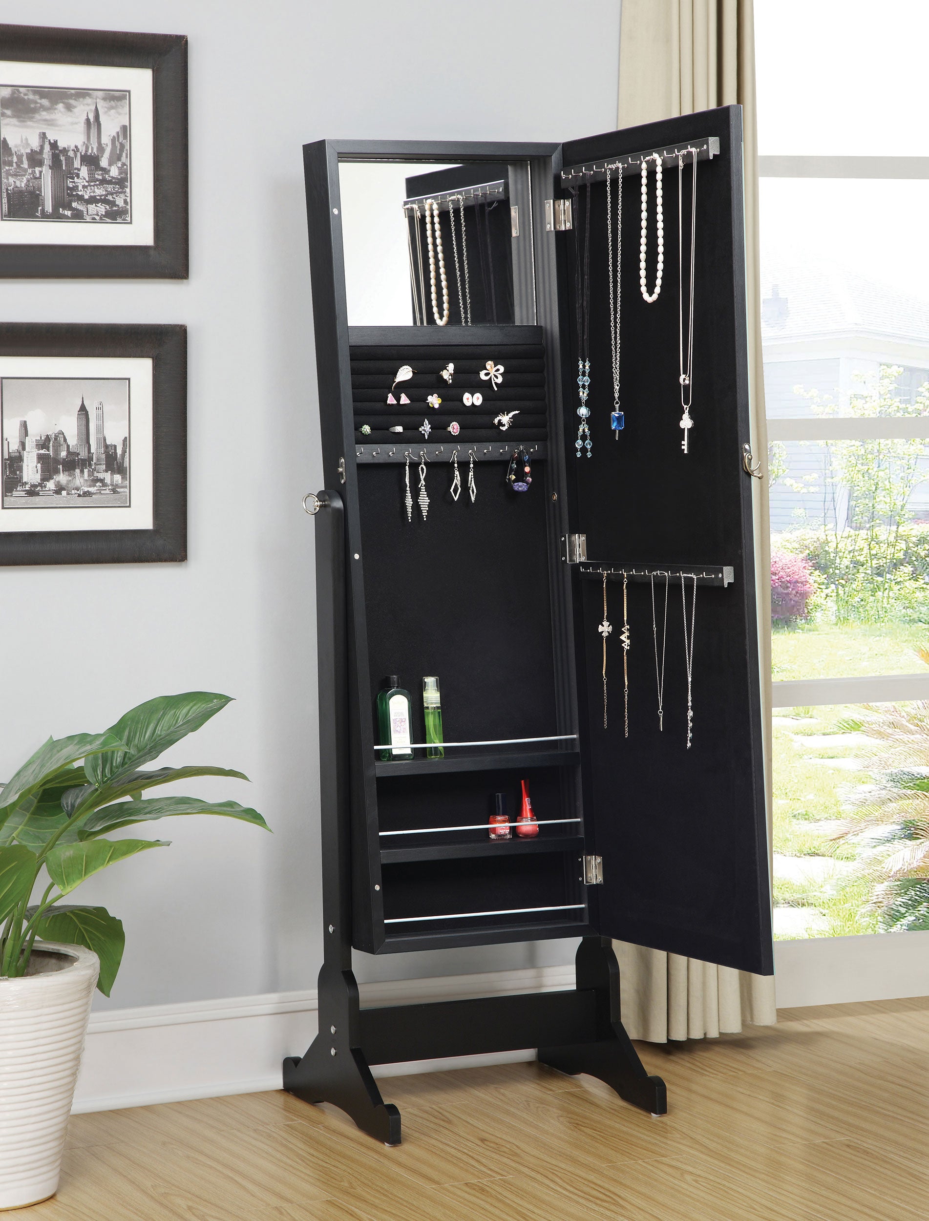 Cortez Jewelry Cheval Mirror - Romeo & Juliet Furniture (Warren,MI)