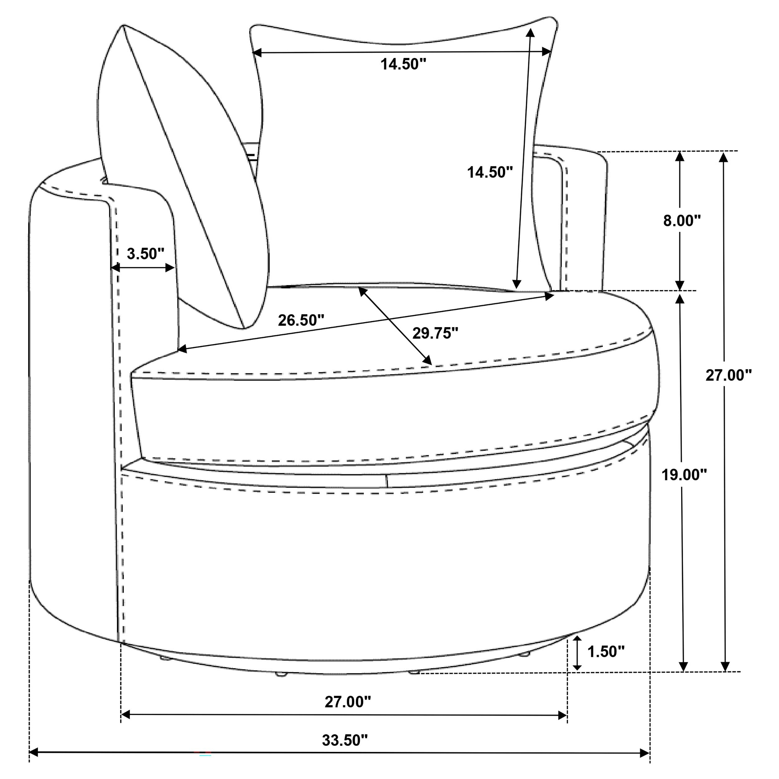Debbie Swivel Accent Chair - Romeo & Juliet Furniture (Warren,MI)