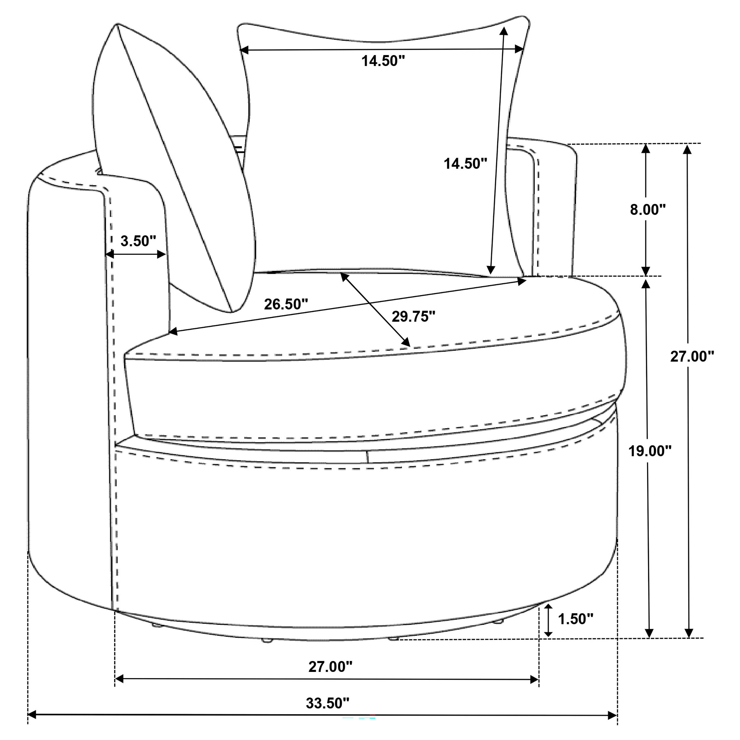 Debbie Swivel Accent Chair - Romeo & Juliet Furniture (Warren,MI)