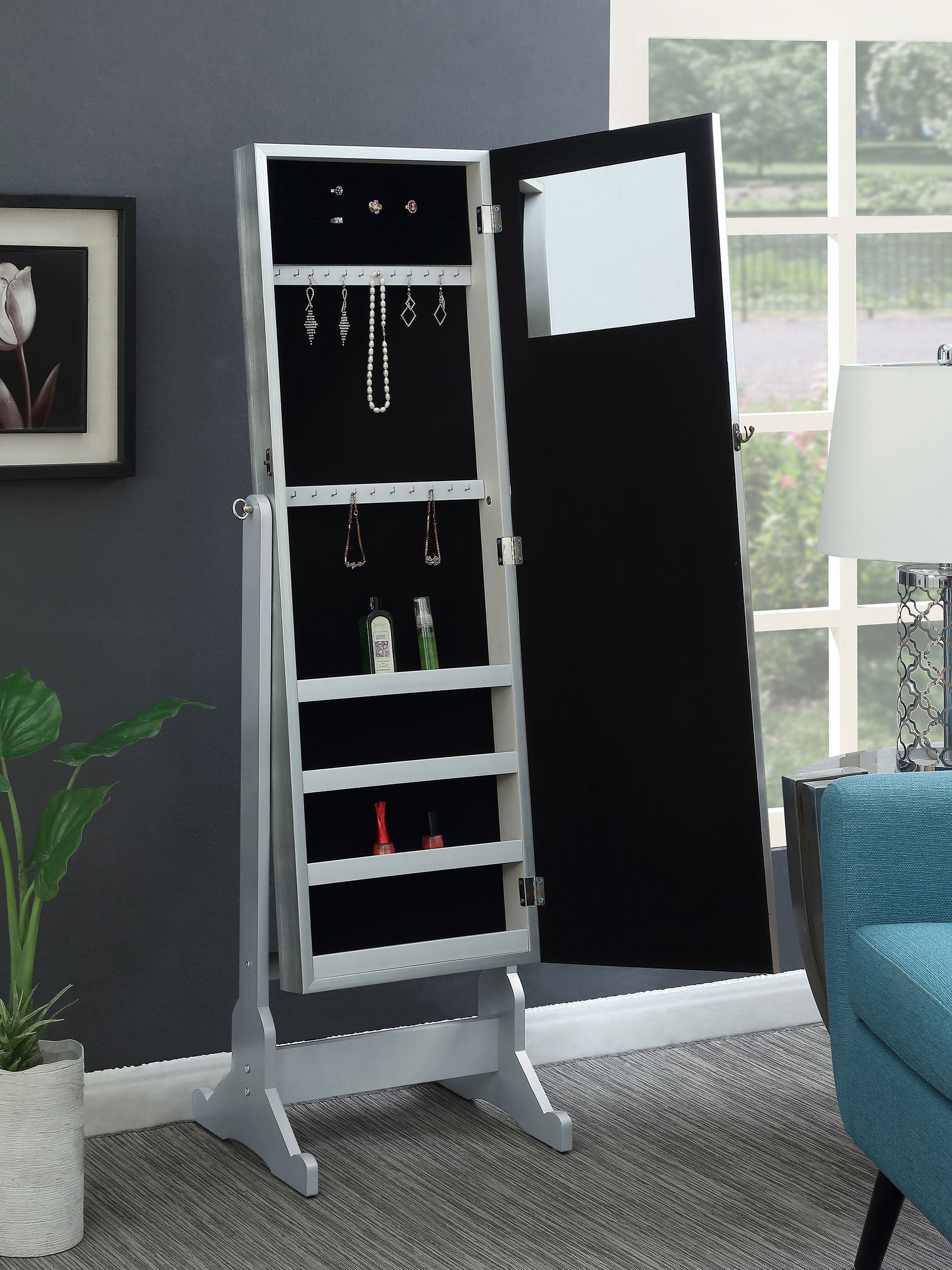 Elle Jewelry Cheval Mirror - Romeo & Juliet Furniture (Warren,MI)