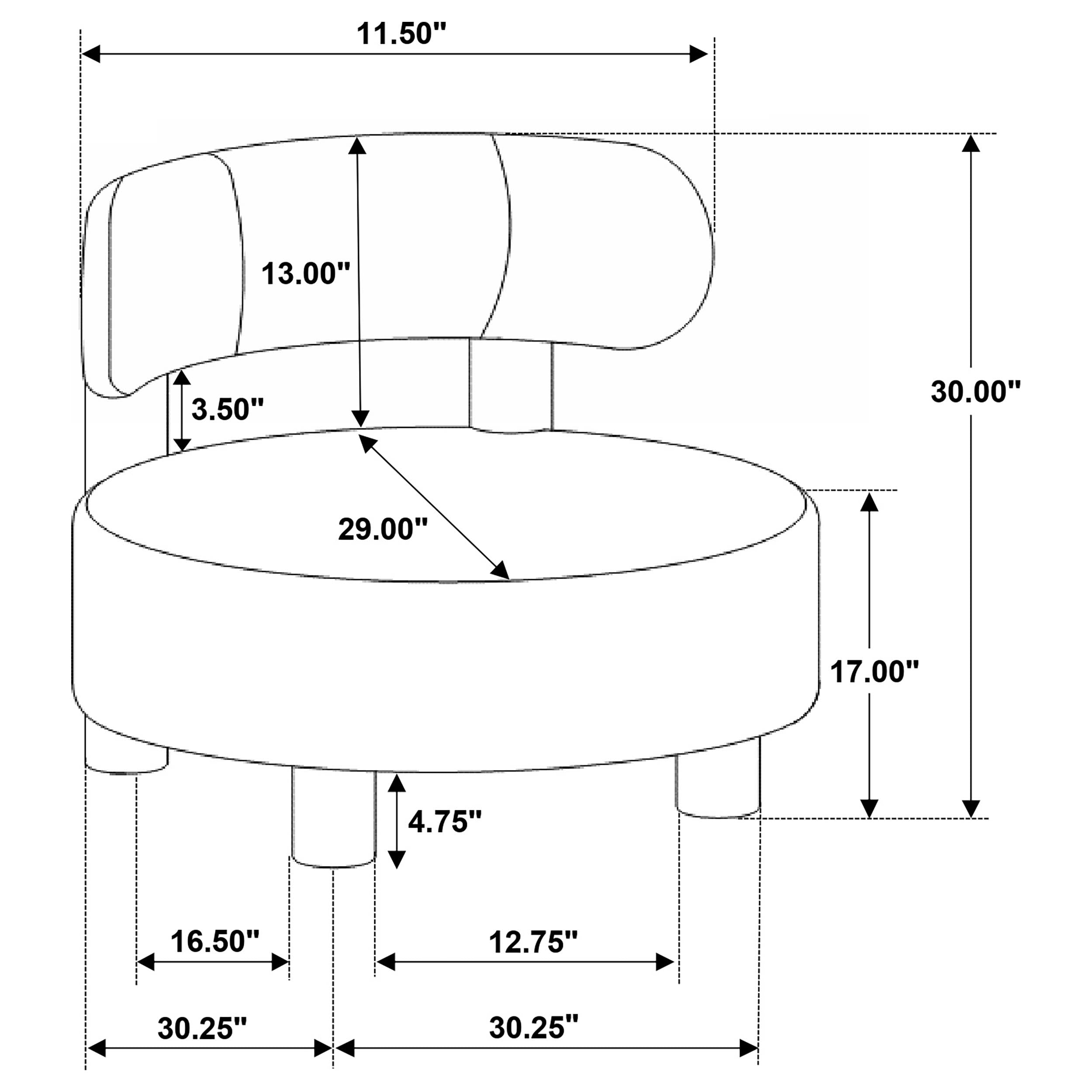 Zonie Accent Chair - Romeo & Juliet Furniture (Warren,MI)