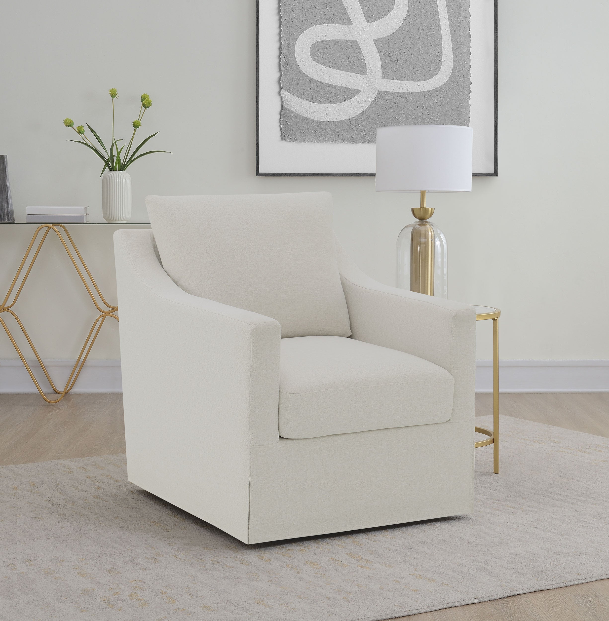 Winter Swivel Accent Chair - Romeo & Juliet Furniture (Warren,MI)