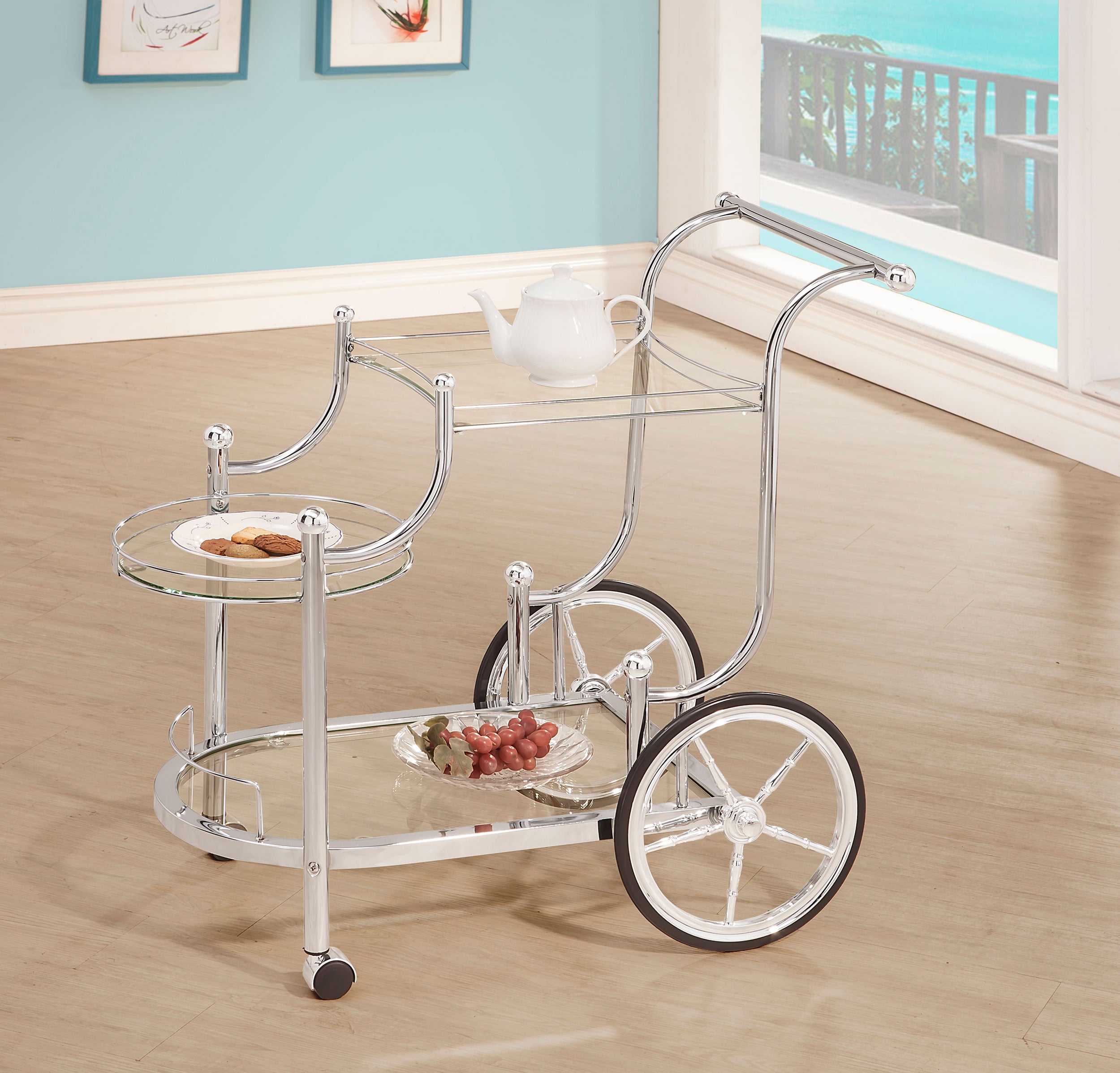 Sarandon Bar Cart - Romeo & Juliet Furniture (Warren,MI)