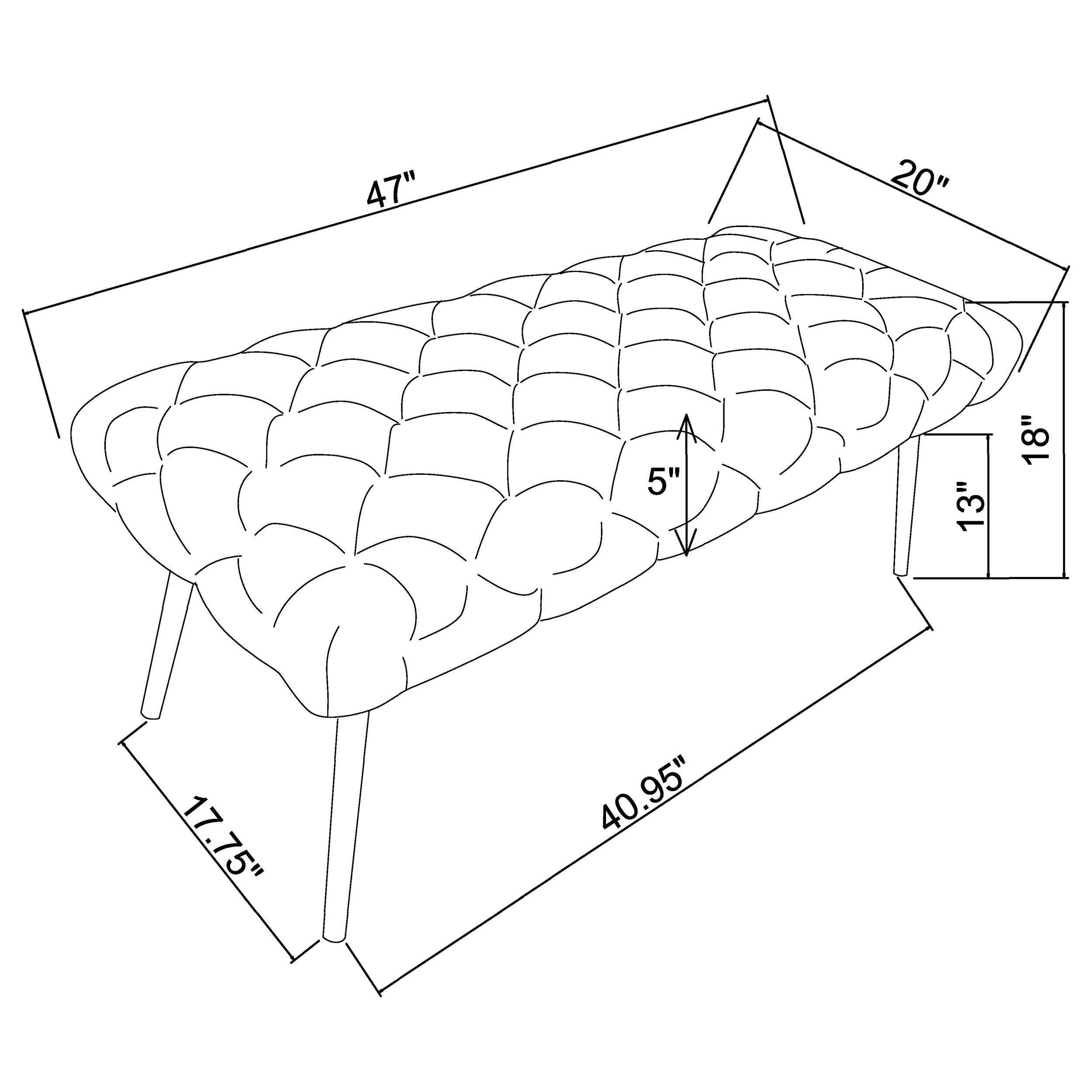 Ella Accent Bench - Romeo & Juliet Furniture (Warren,MI)
