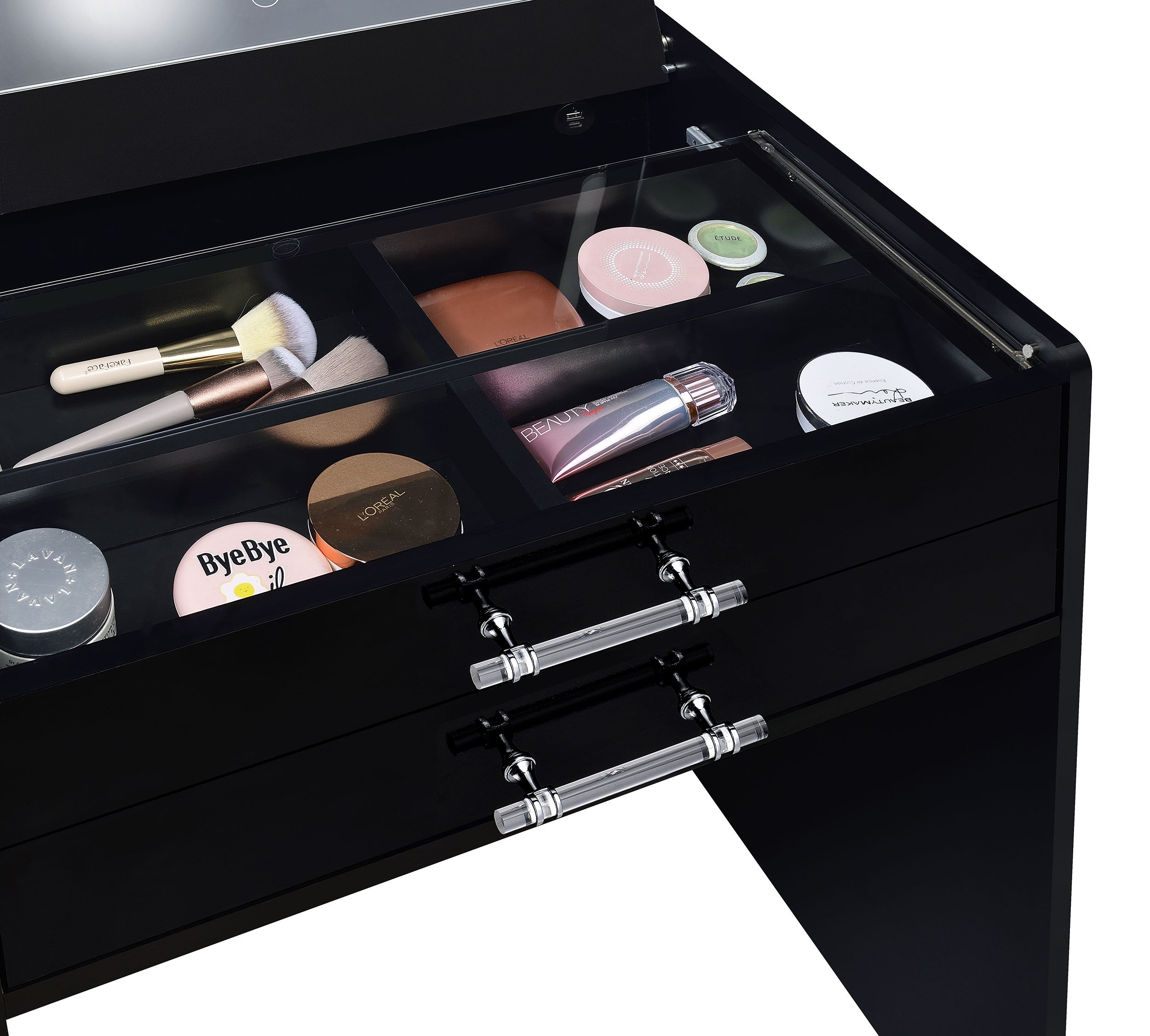 Danbury Makeup Vanity Table with LED Mirror and Stool