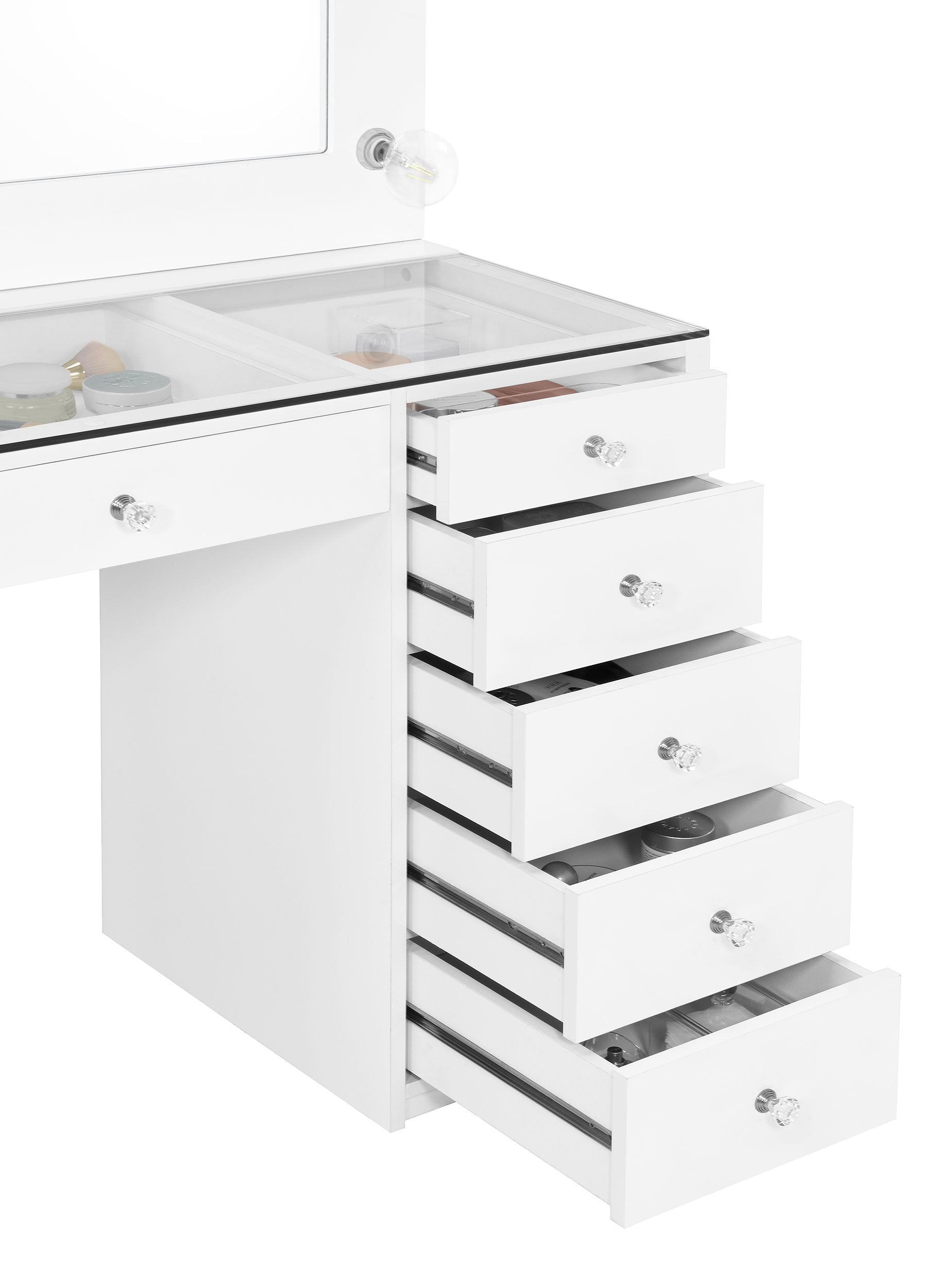 Acena Makeup Vanity Table with LED Mirror