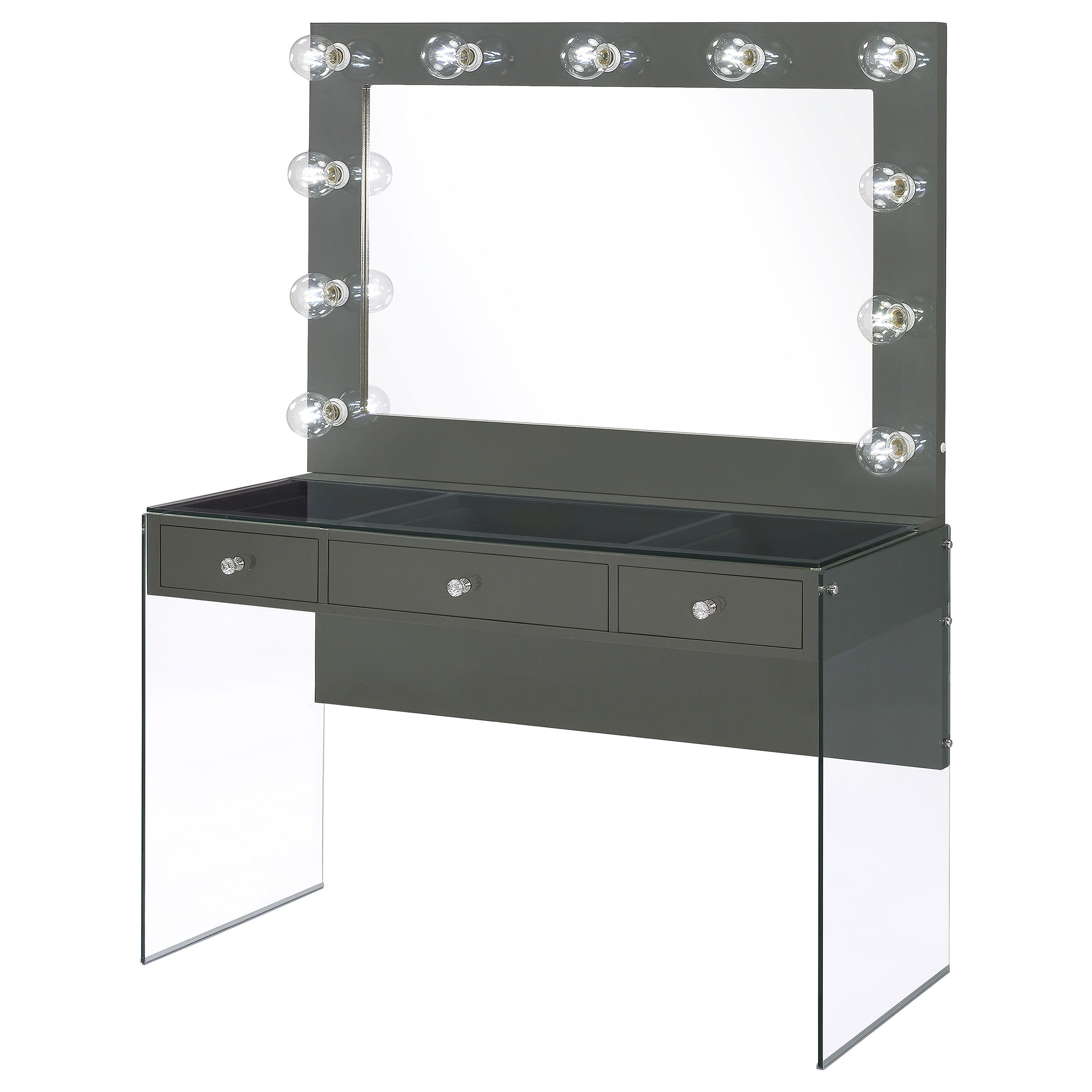 Afshan Makeup Vanity Table with LED Mirror - Romeo & Juliet Furniture (Warren,MI)