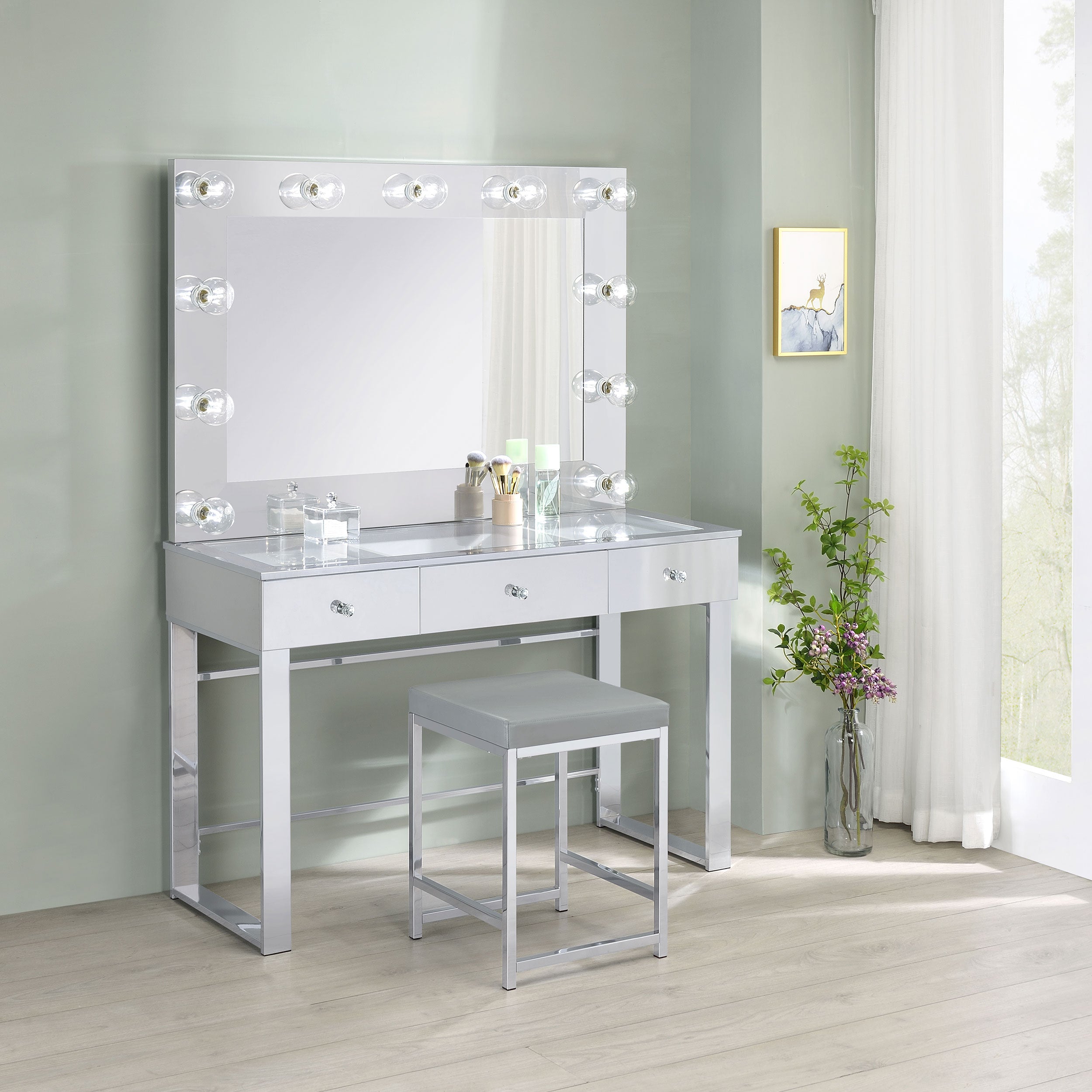 Umbridge Makeup Vanity Table with LED Mirror