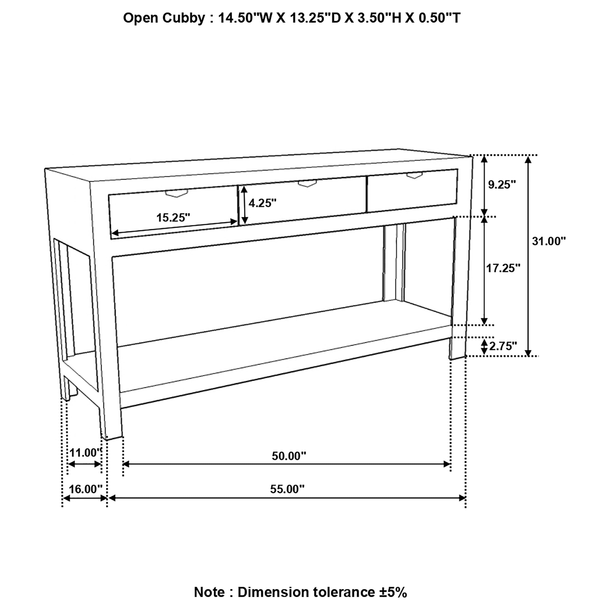 Esther Console Table - Romeo & Juliet Furniture (Warren,MI)