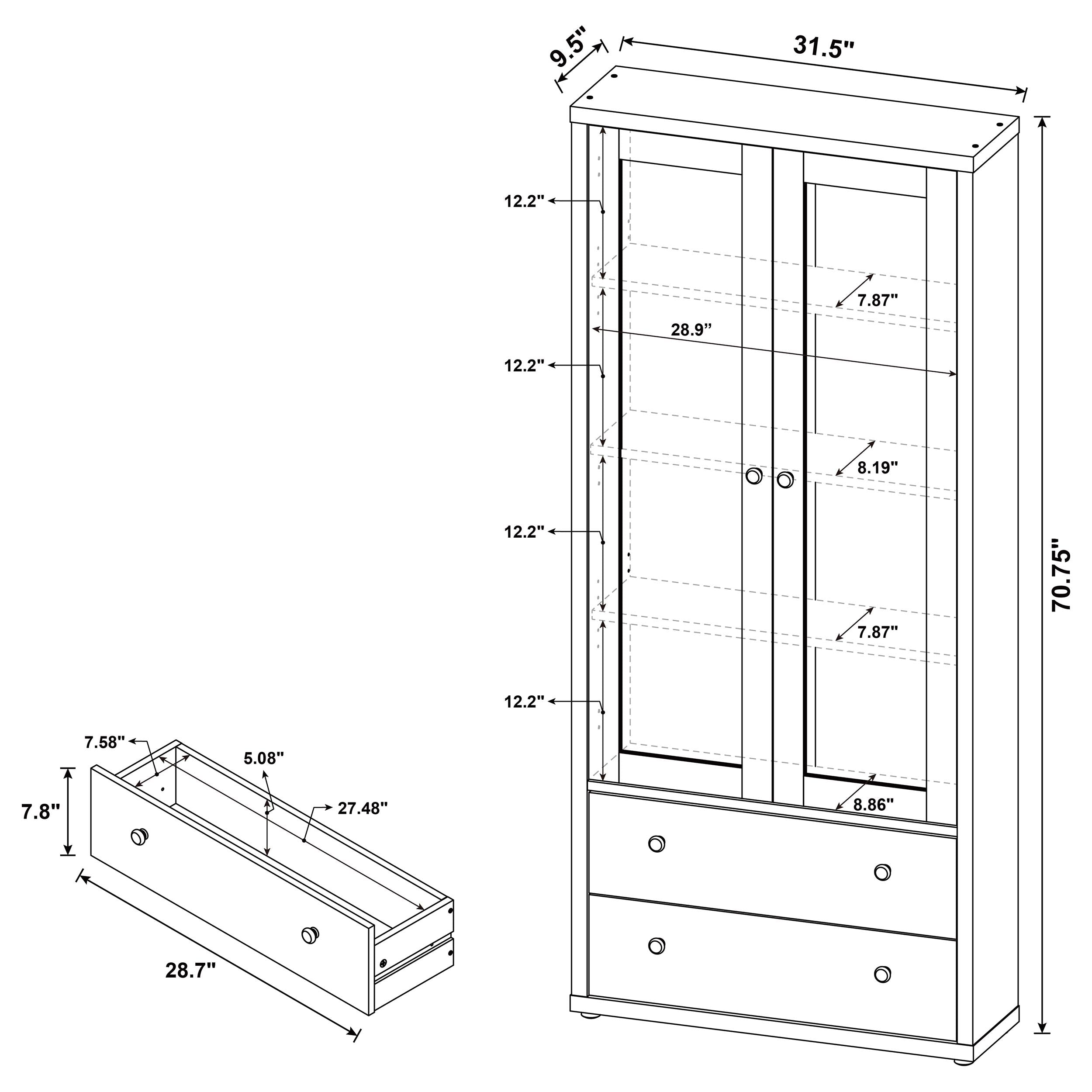 Hawthorne Tall Display Cabinet