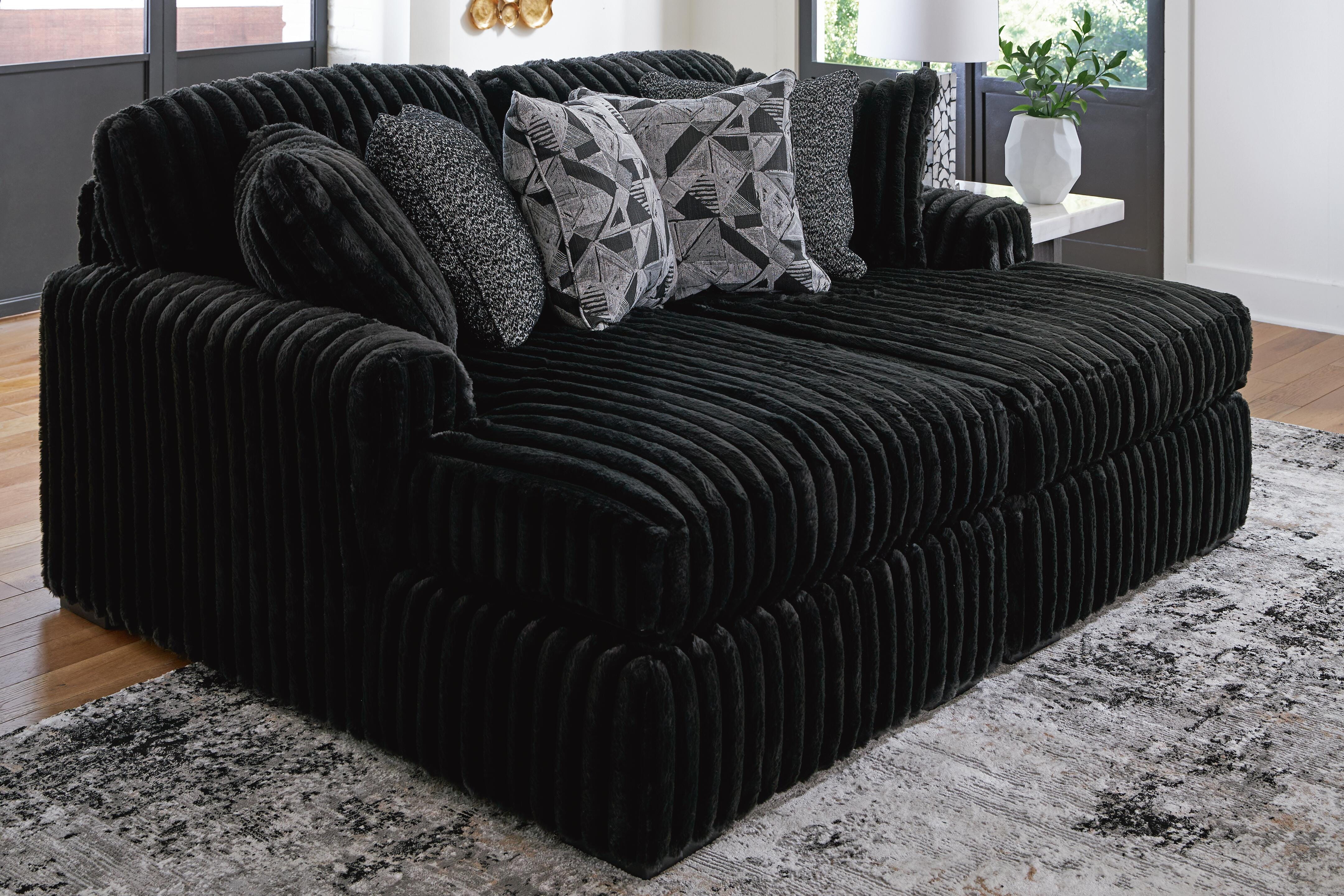 Midnight-Madness Super Chaise - Romeo & Juliet Furniture (Warren,MI)