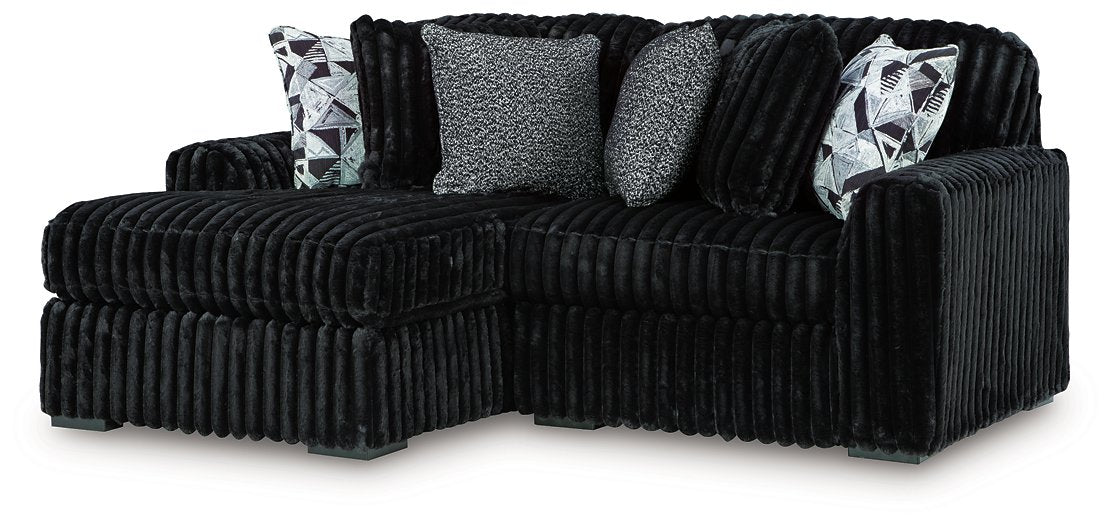 Midnight-Madness Sectional with Chaise - Romeo & Juliet Furniture (Warren,MI)