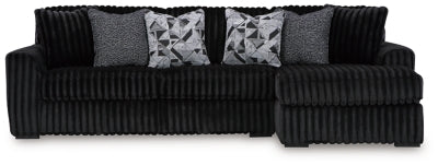 Midnight-Madness Sectional Sofa with Chaise - Romeo & Juliet Furniture (Warren,MI)