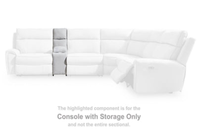 Social Pointe Reclining Sectional with Storage Consoles - Romeo & Juliet Furniture (Warren,MI)
