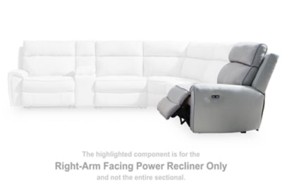 Social Pointe Reclining Sectional with Storage Consoles - Romeo & Juliet Furniture (Warren,MI)
