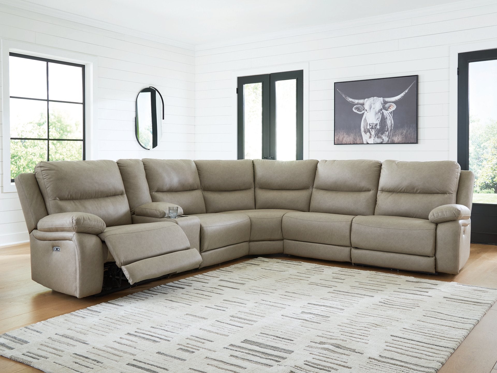 Narwhal Place Reclining Sectional with Storage Console - Romeo & Juliet Furniture (Warren,MI)