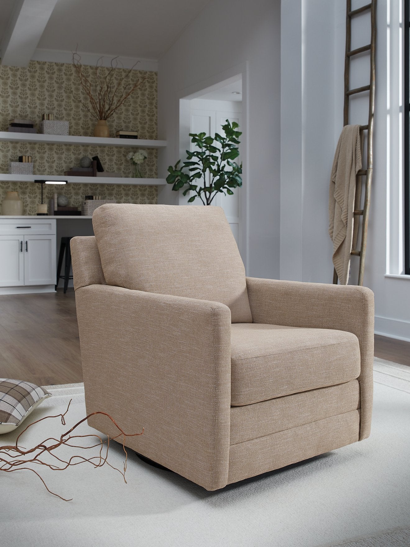 Freybourne Next-Gen Nuvella Swivel Accent Chair - Romeo & Juliet Furniture (Warren,MI)