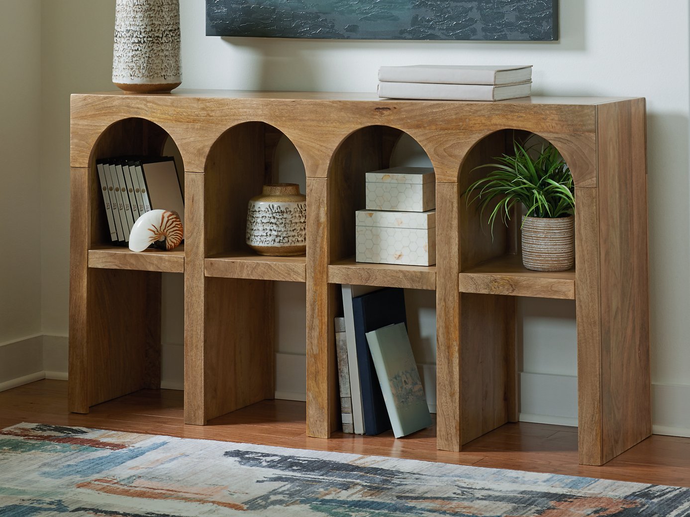 Luzmanacy Console Sofa Table - Romeo & Juliet Furniture (Warren,MI)