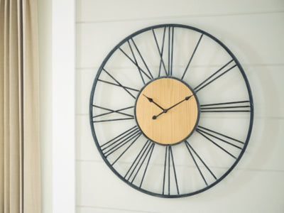 Brockett Wall Clock - Romeo & Juliet Furniture (Warren,MI)