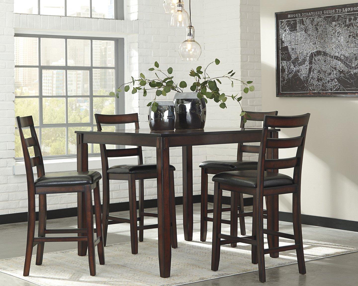 Coviar Counter Height Dining Table and Bar Stools (Set of 5) - Romeo & Juliet Furniture (Warren,MI)