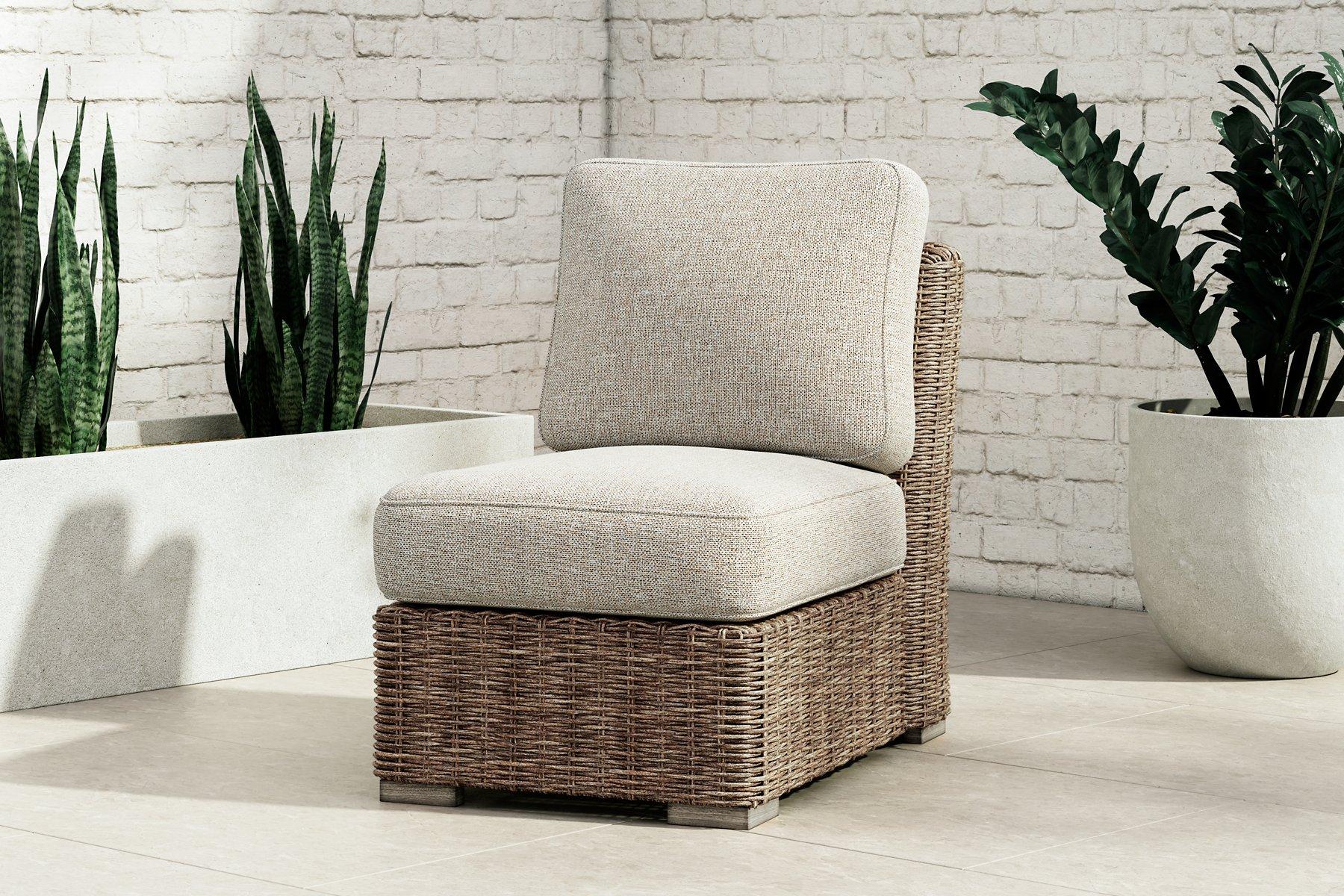 Beachcroft Outdoor Armless Chair with Cushion - Romeo & Juliet Furniture (Warren,MI)