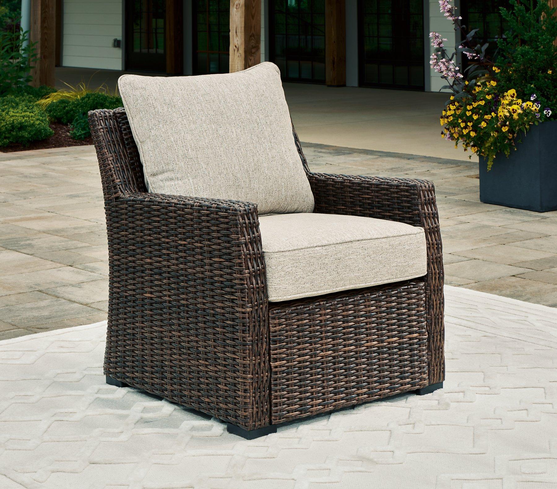 Brook Ranch Outdoor Lounge Chair with Cushion - Romeo & Juliet Furniture (Warren,MI)