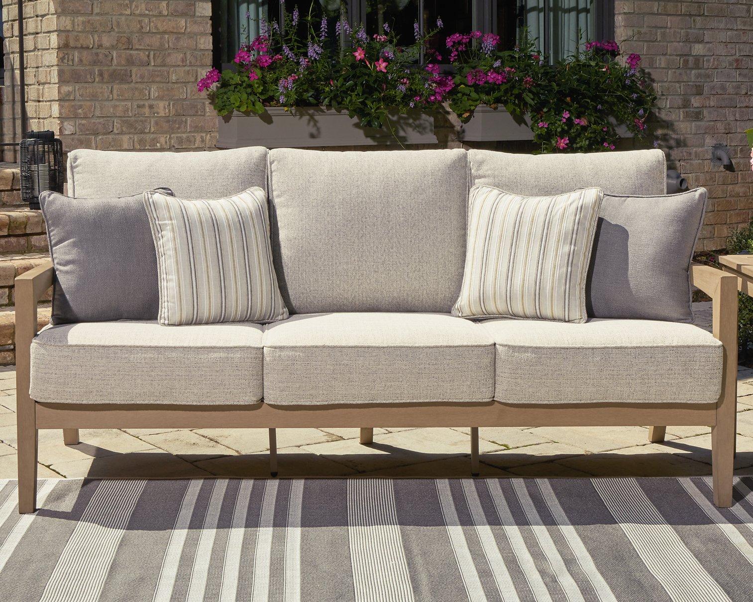 Hallow Creek Outdoor Sofa with Cushion - Romeo & Juliet Furniture (Warren,MI)