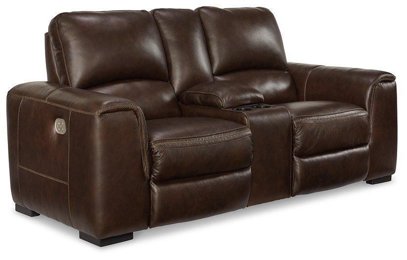 Alessandro Power Reclining Loveseat with Console - Romeo & Juliet Furniture (Warren,MI)