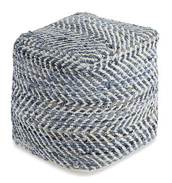 Chevron Pouf - Romeo & Juliet Furniture (Warren,MI)