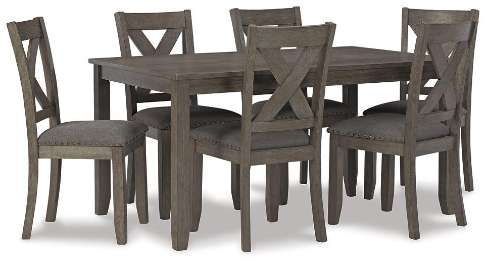 Caitbrook Dining Table and Chairs (Set of 7) - Romeo & Juliet Furniture (Warren,MI)