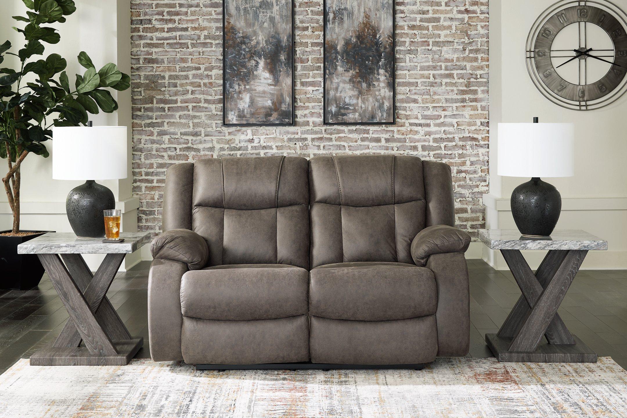 First Base Reclining Loveseat - Romeo & Juliet Furniture (Warren,MI)