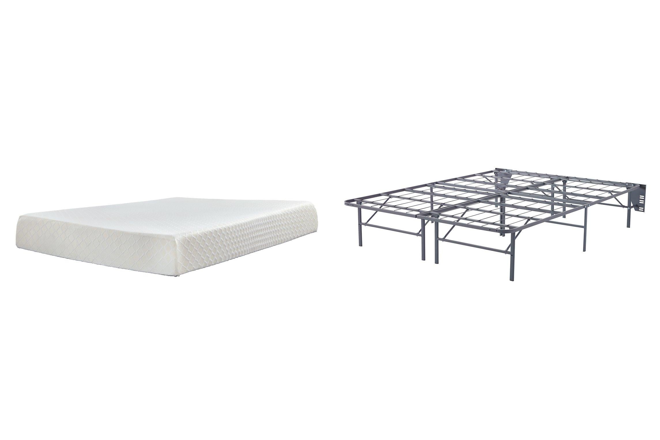 10 Inch Chime Memory Foam Mattress Set - Romeo & Juliet Furniture (Warren,MI)