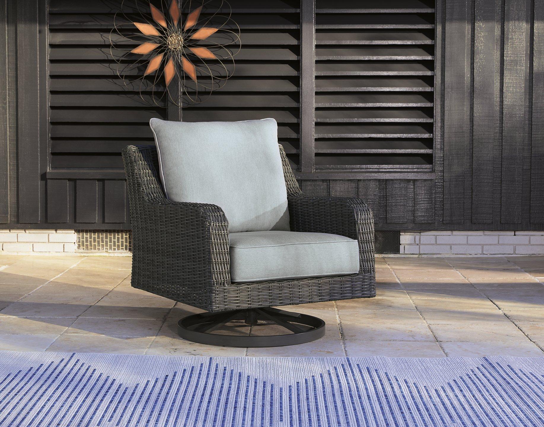 Elite Park Outdoor Swivel Lounge with Cushion - Romeo & Juliet Furniture (Warren,MI)