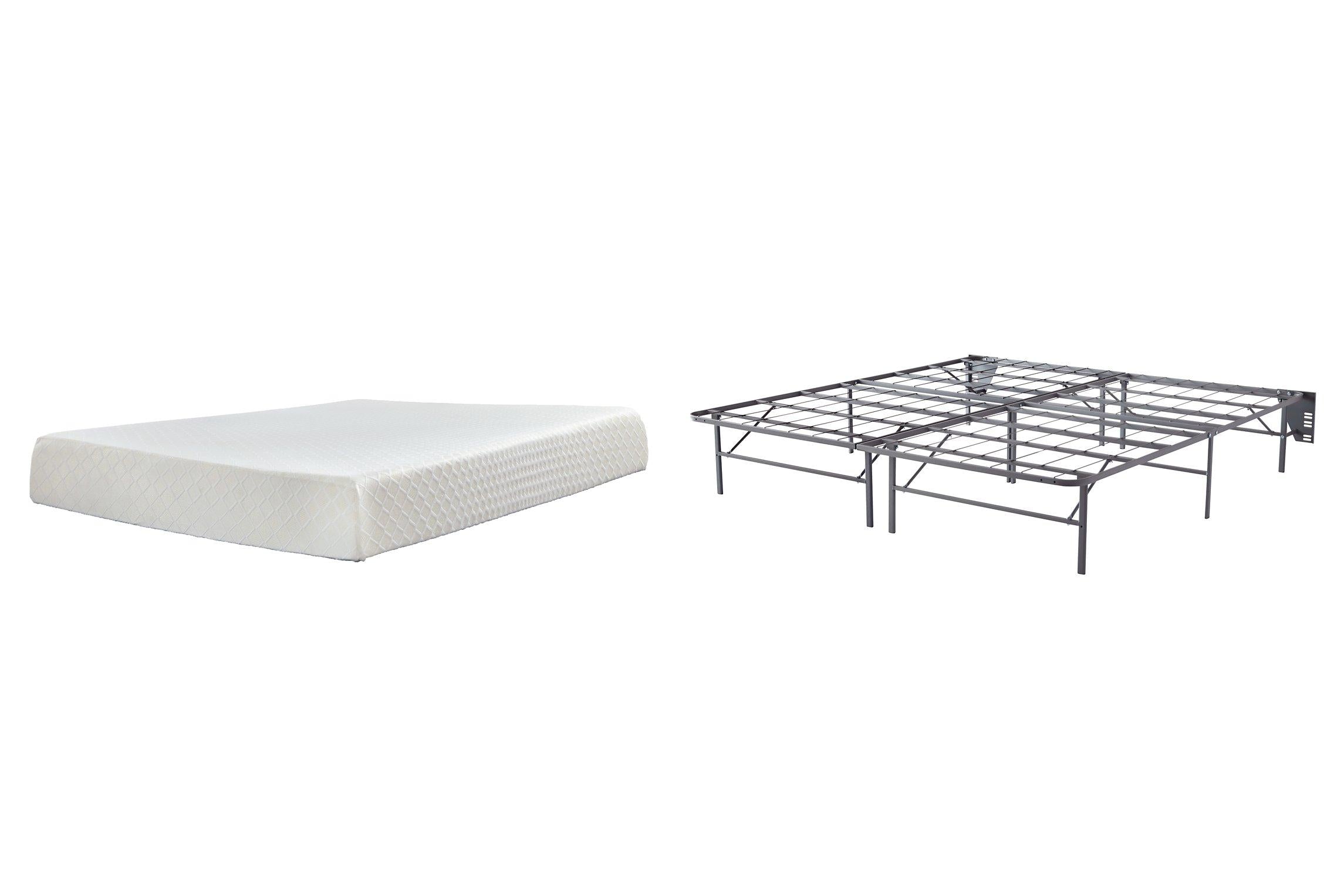 10 Inch Chime Memory Foam Mattress Set - Romeo & Juliet Furniture (Warren,MI)