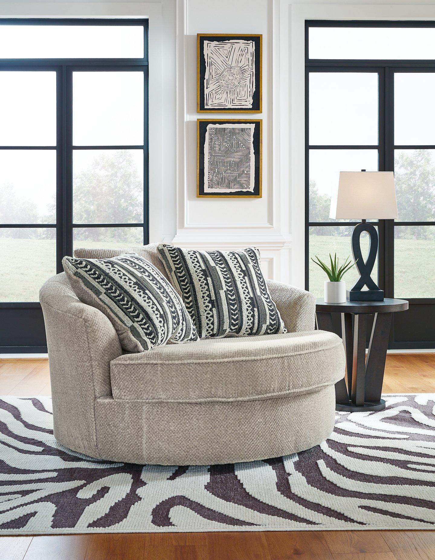 Calnita Oversized Swivel Accent Chair - Romeo & Juliet Furniture (Warren,MI)