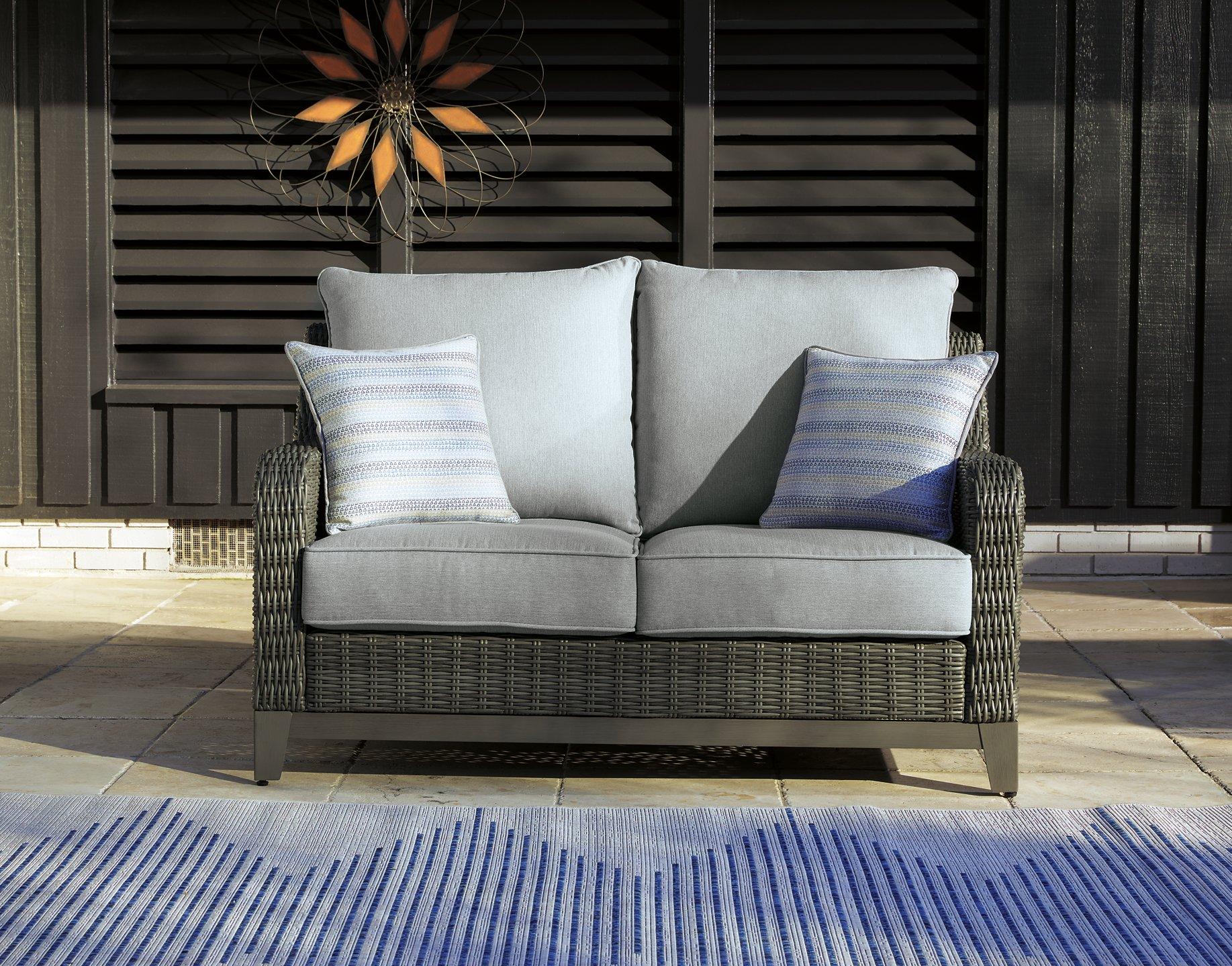 Elite Park Outdoor Loveseat with Cushion - Romeo & Juliet Furniture (Warren,MI)
