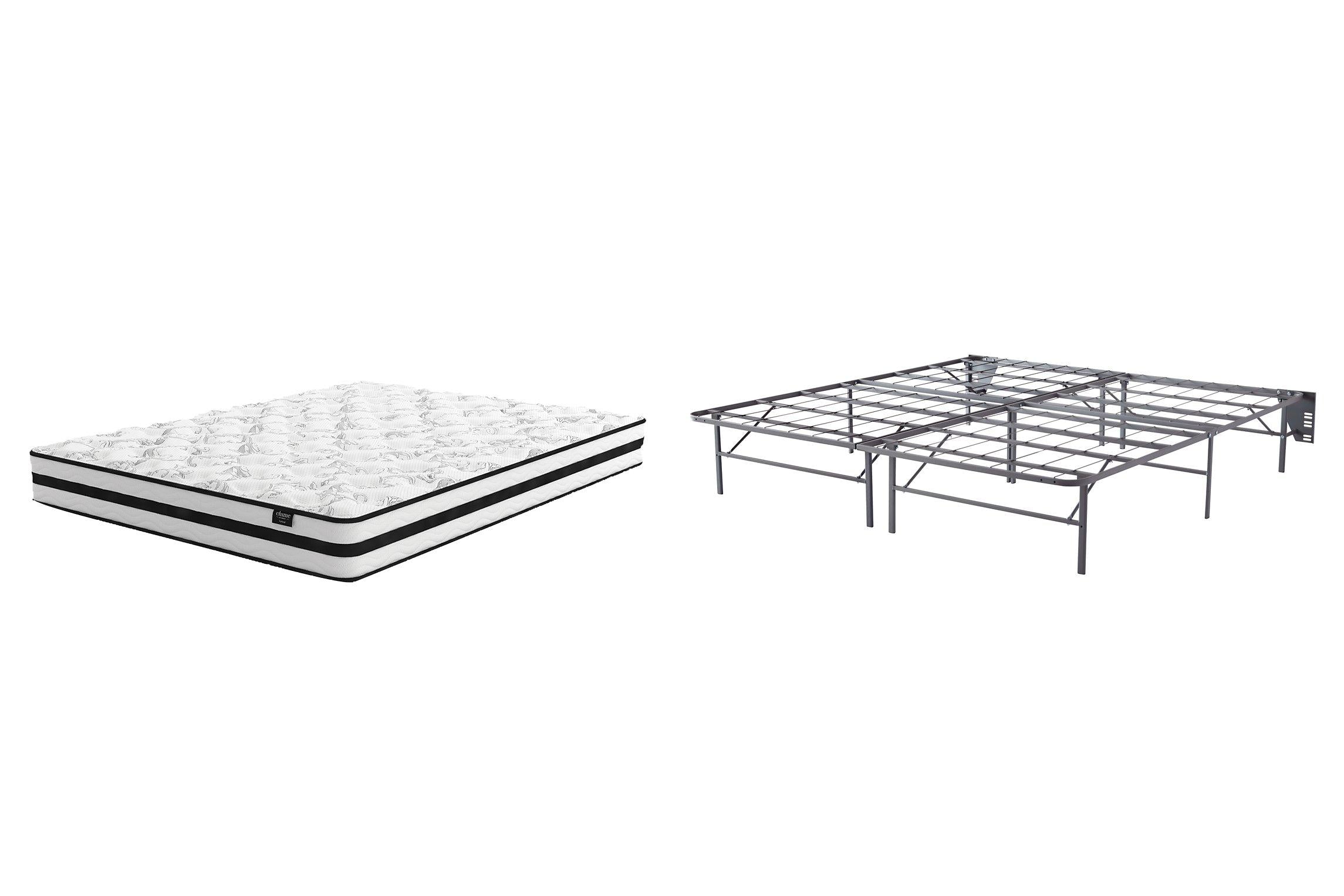 8 Inch Chime Innerspring Mattress Set - Romeo & Juliet Furniture (Warren,MI)