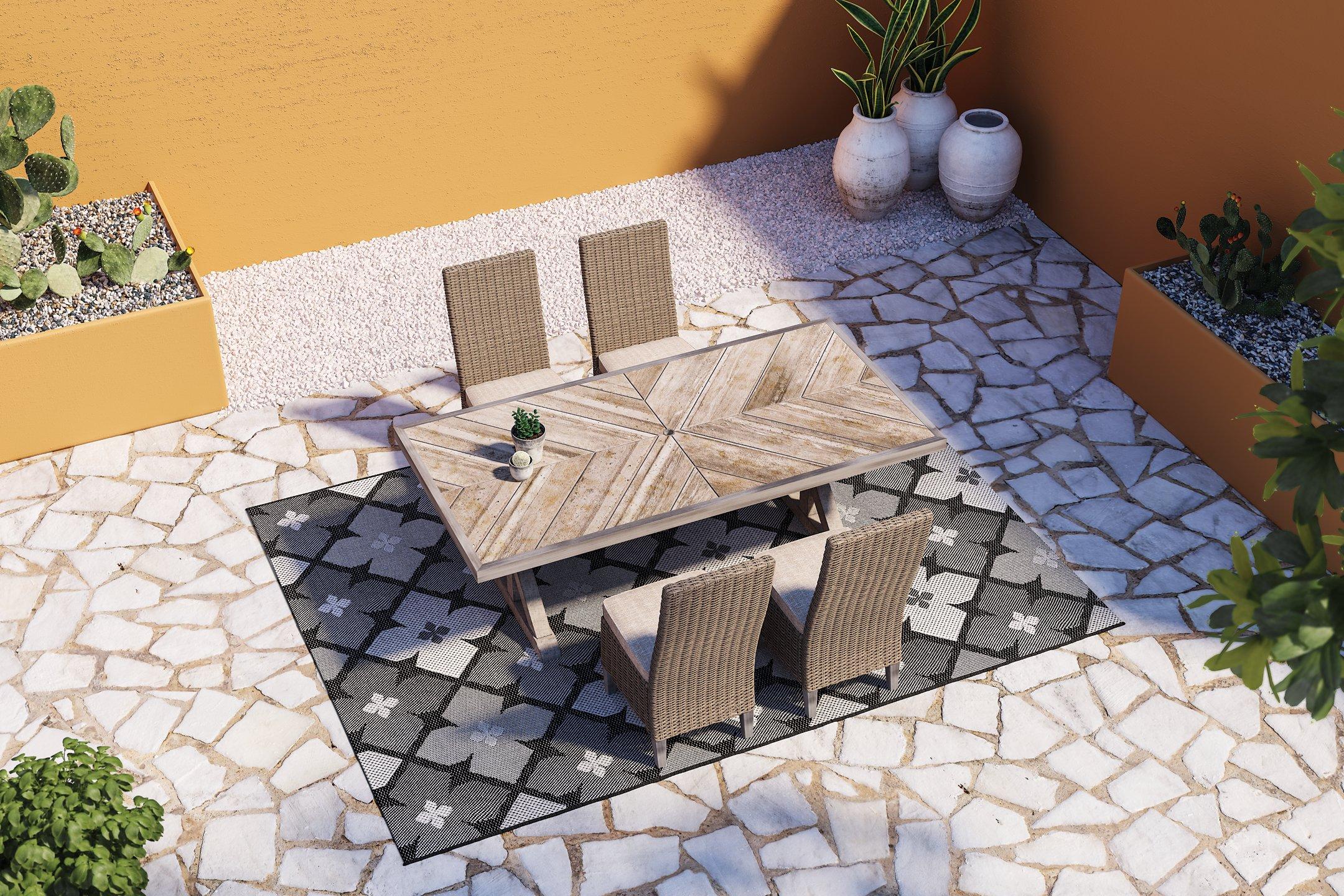 Beachcroft Outdoor Dining Set - Romeo & Juliet Furniture (Warren,MI)