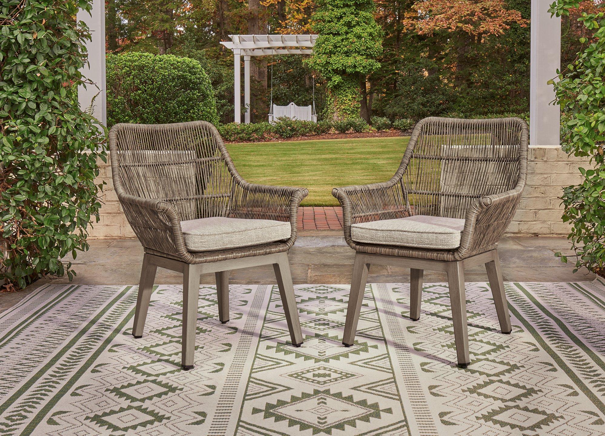 Beach Front Arm Chair with Cushion (Set of 2) - Romeo & Juliet Furniture (Warren,MI)