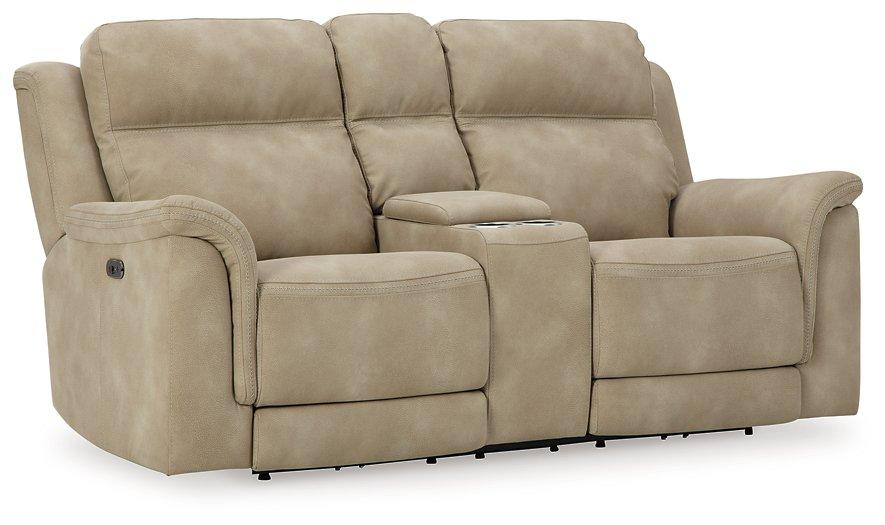 Next-Gen DuraPella Power Reclining Loveseat with Console - Romeo & Juliet Furniture (Warren,MI)